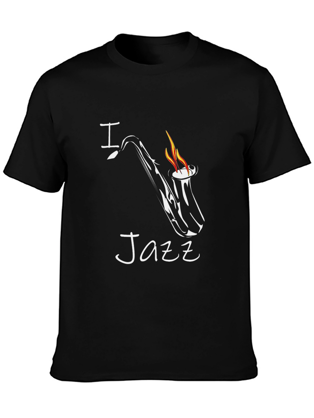 I Heart Jazz Saxophone Graphic T-Shirt