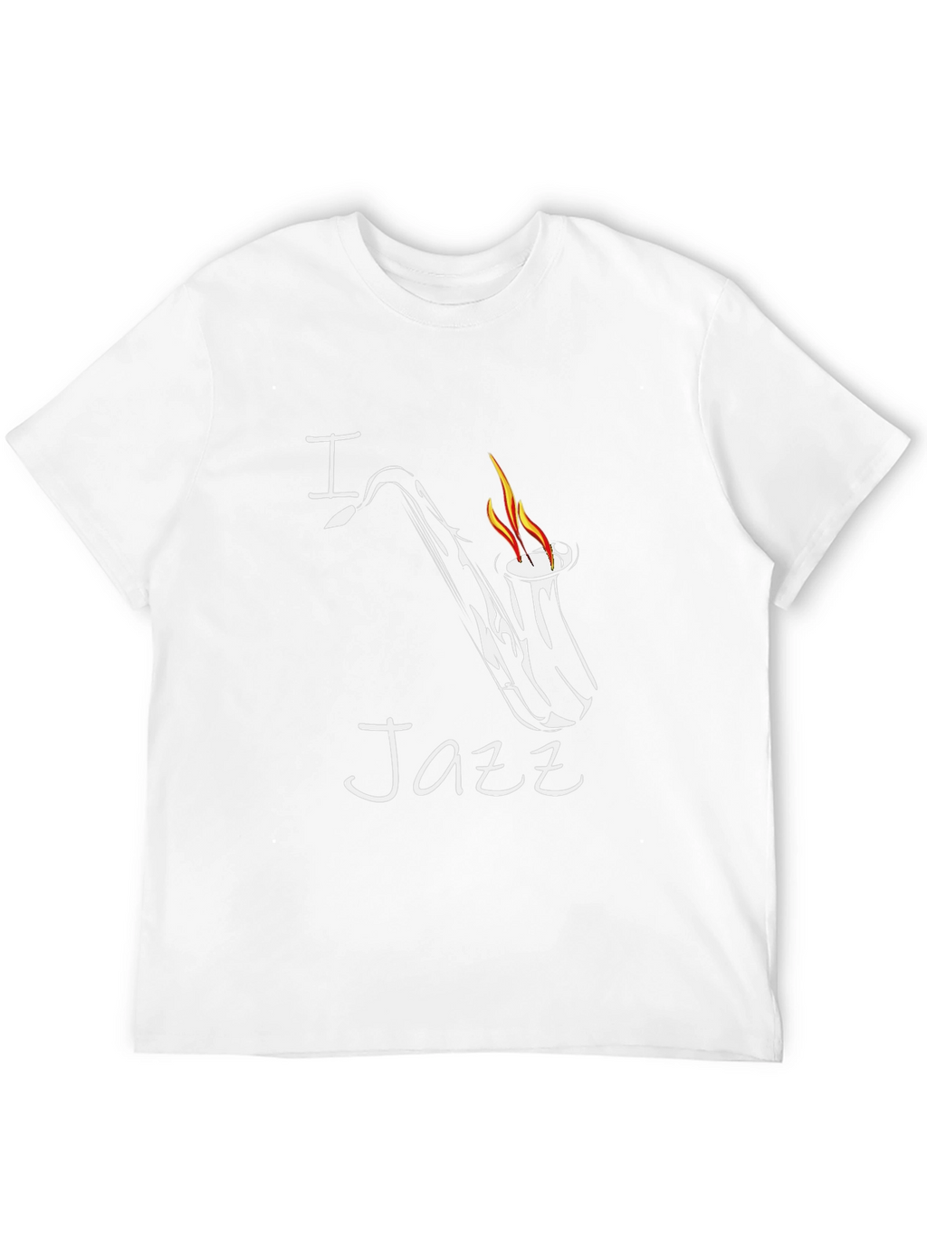 I Heart Jazz Saxophone Graphic T-Shirt