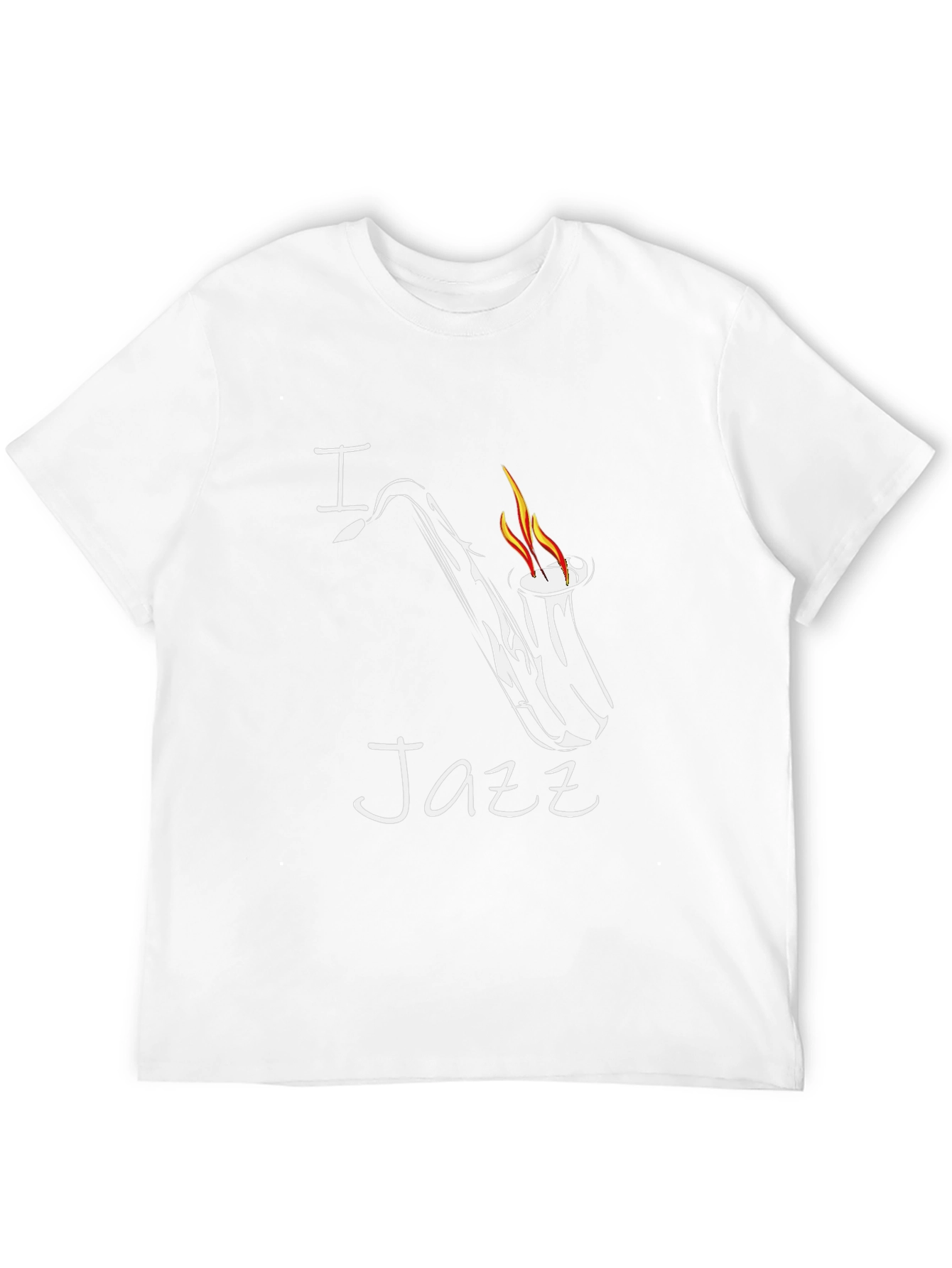 I Heart Jazz Saxophone Graphic T-Shirt