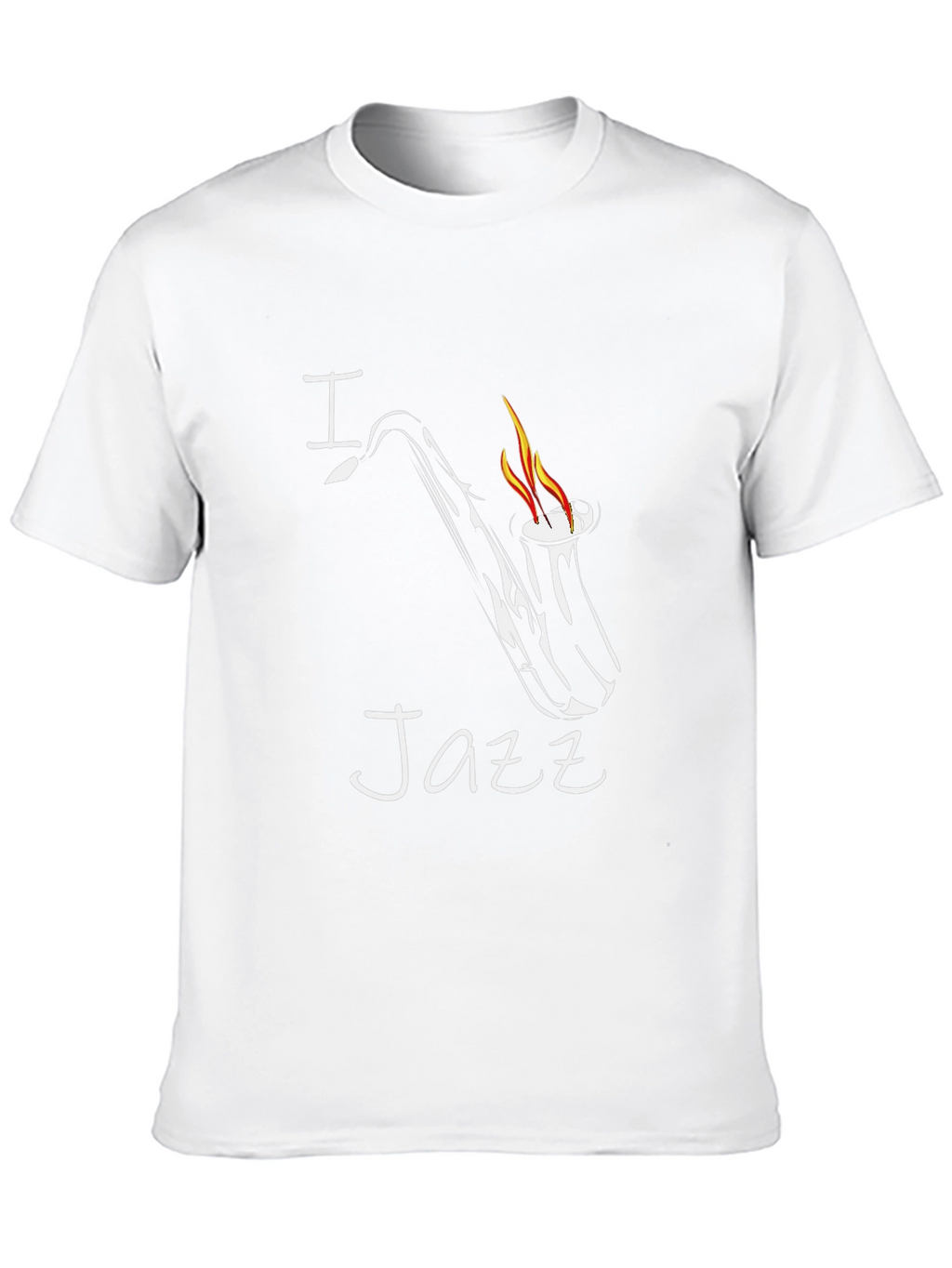 I Heart Jazz Saxophone Graphic T-Shirt
