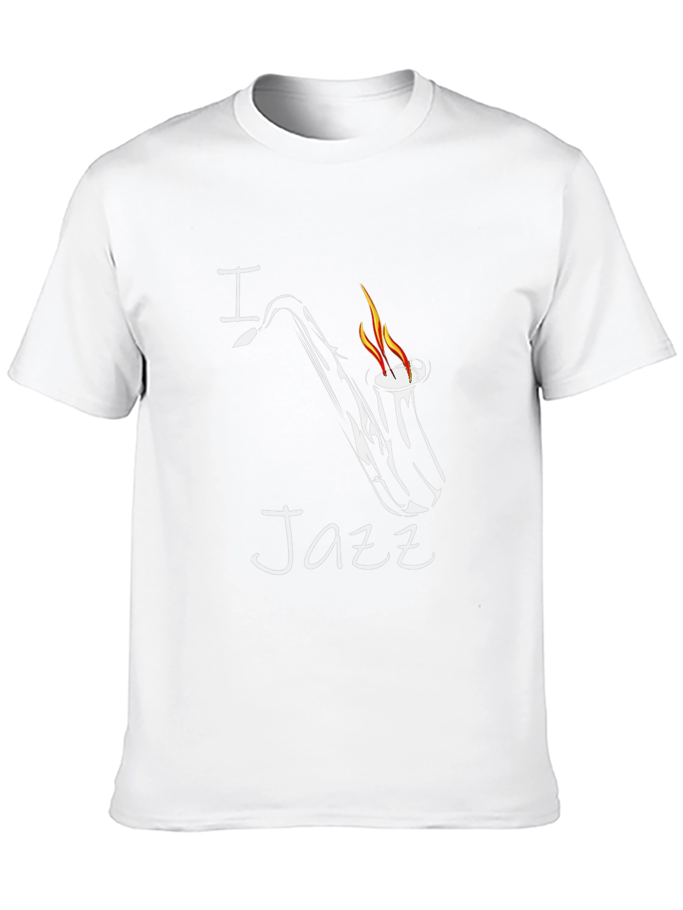 I Heart Jazz Saxophone Graphic T-Shirt