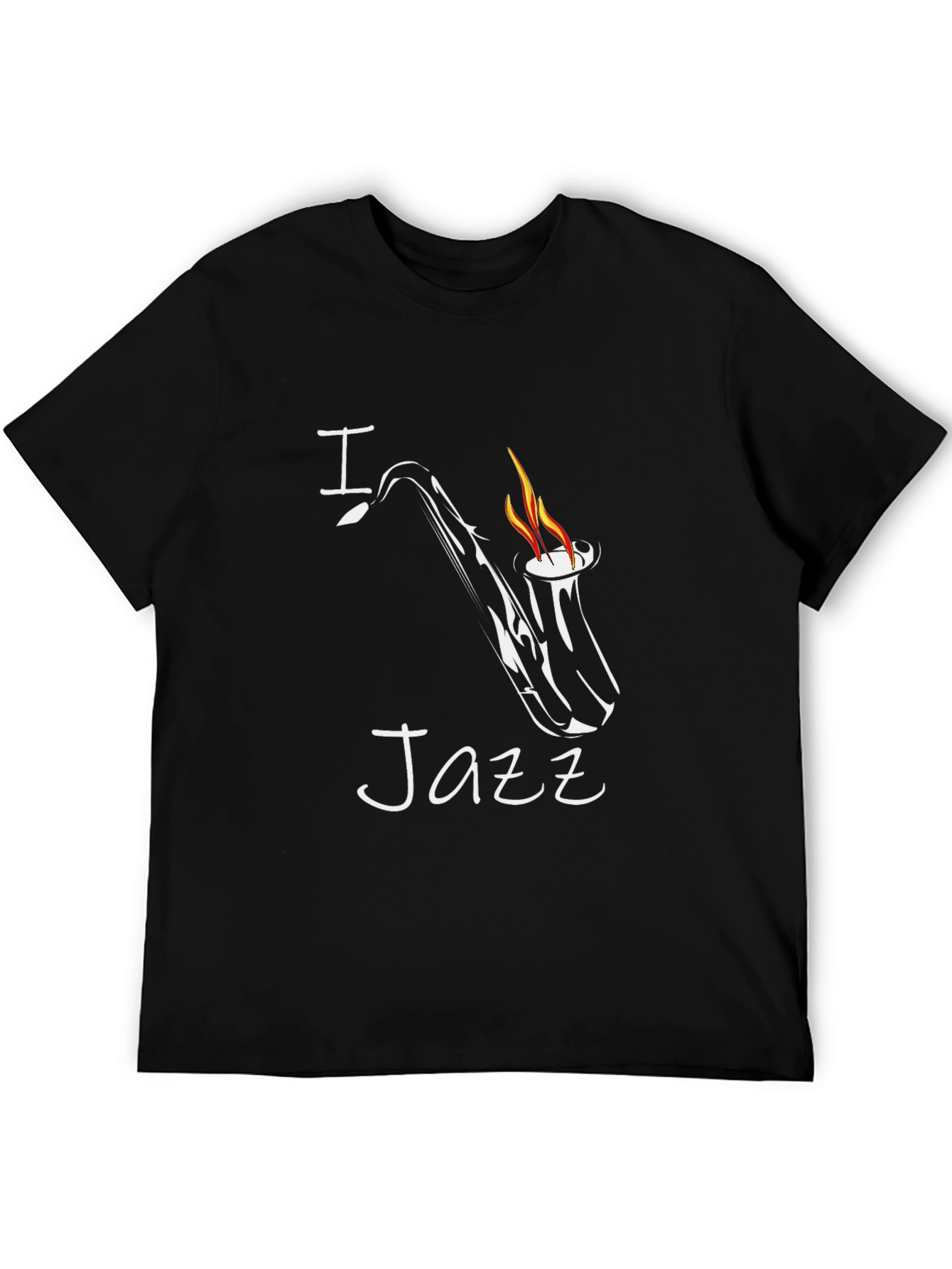 I Heart Jazz Saxophone Graphic T-Shirt