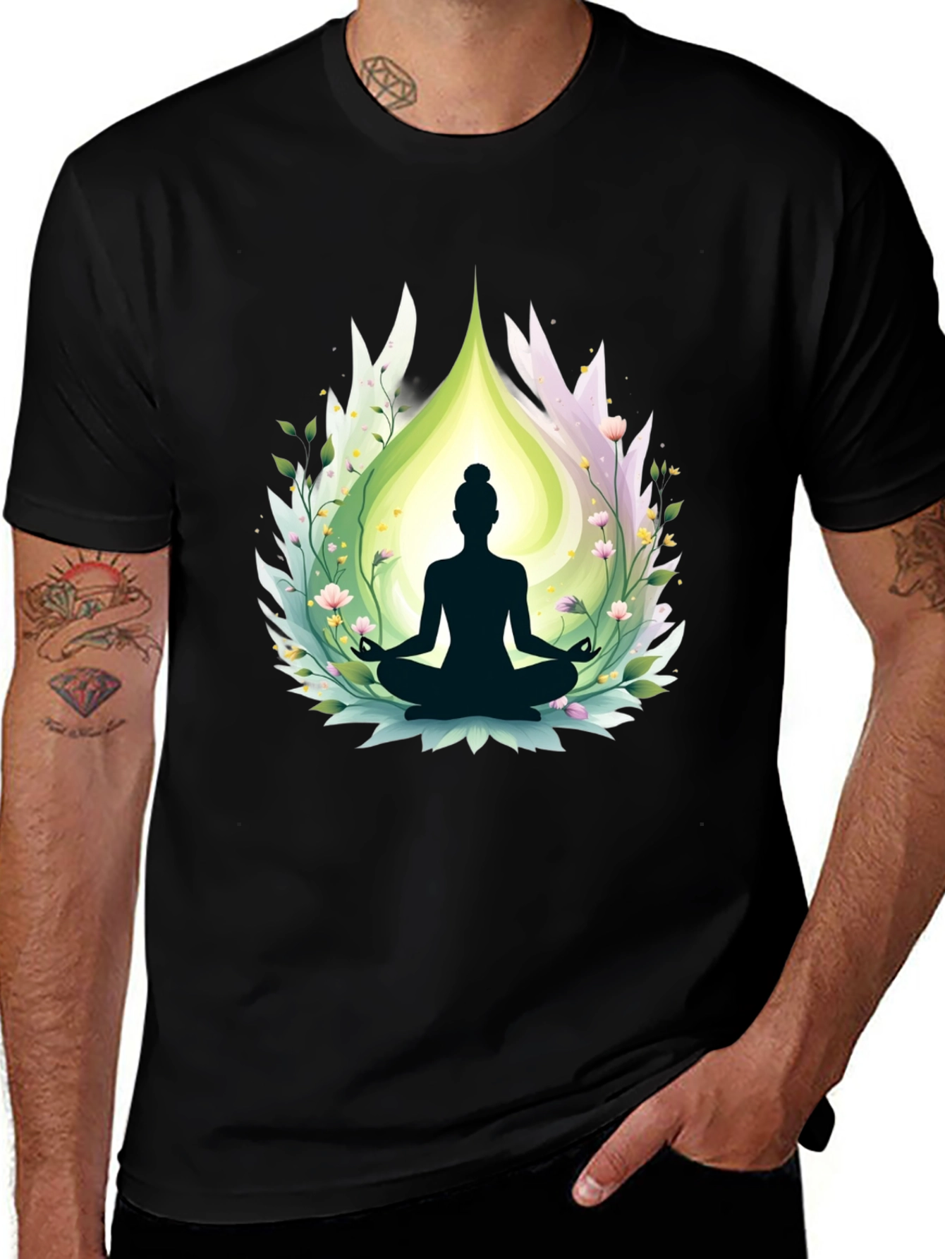 Meditative Bliss T-Shirt - Yoga Design