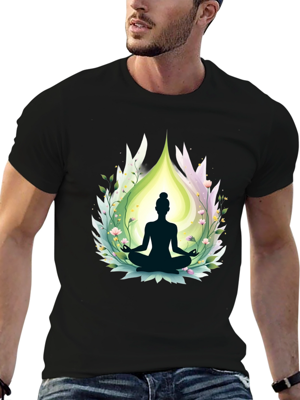 Meditative Bliss T-Shirt - Yoga Design