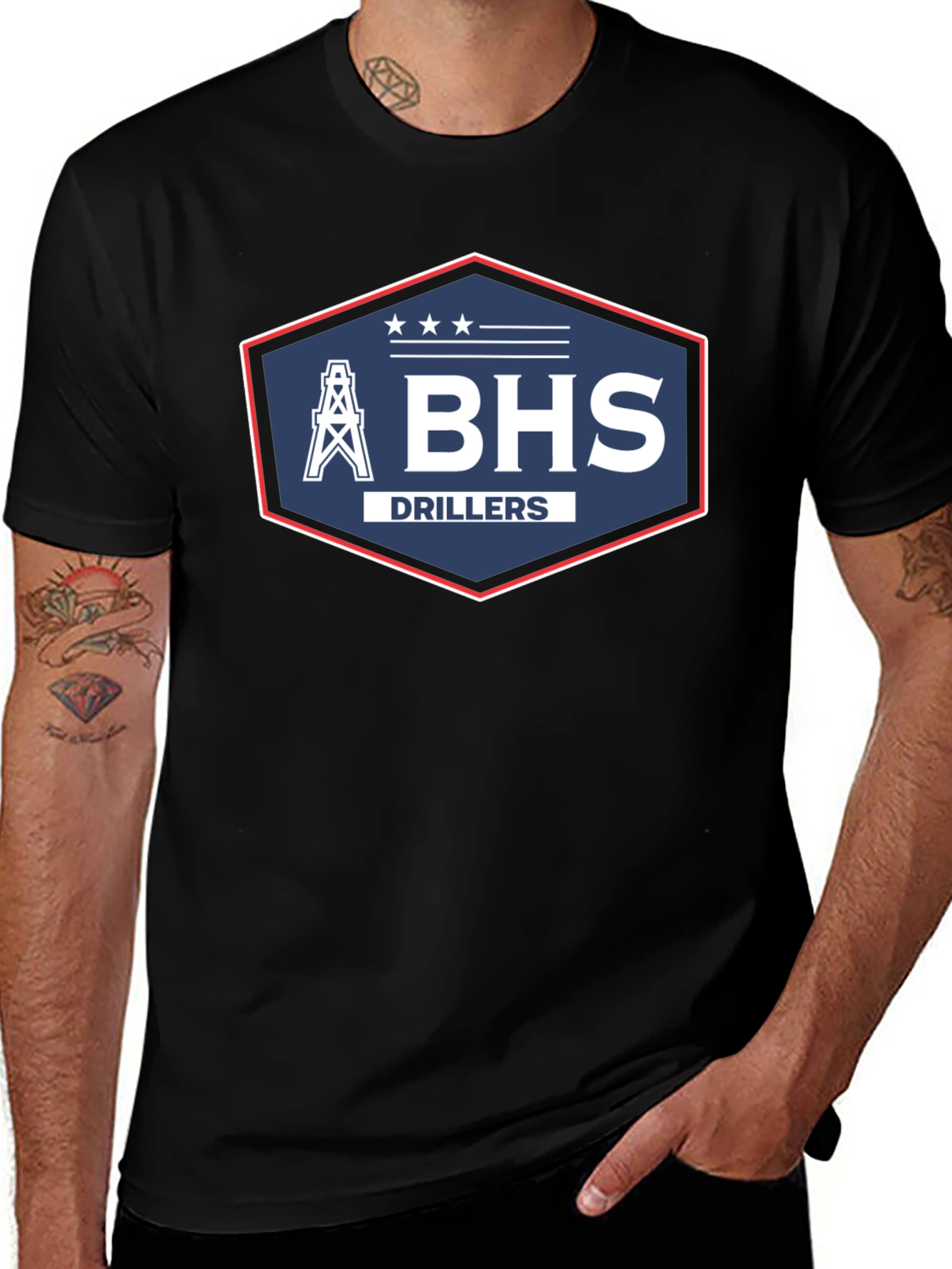 BHS Drillers T-Shirt - Black Crew Neck