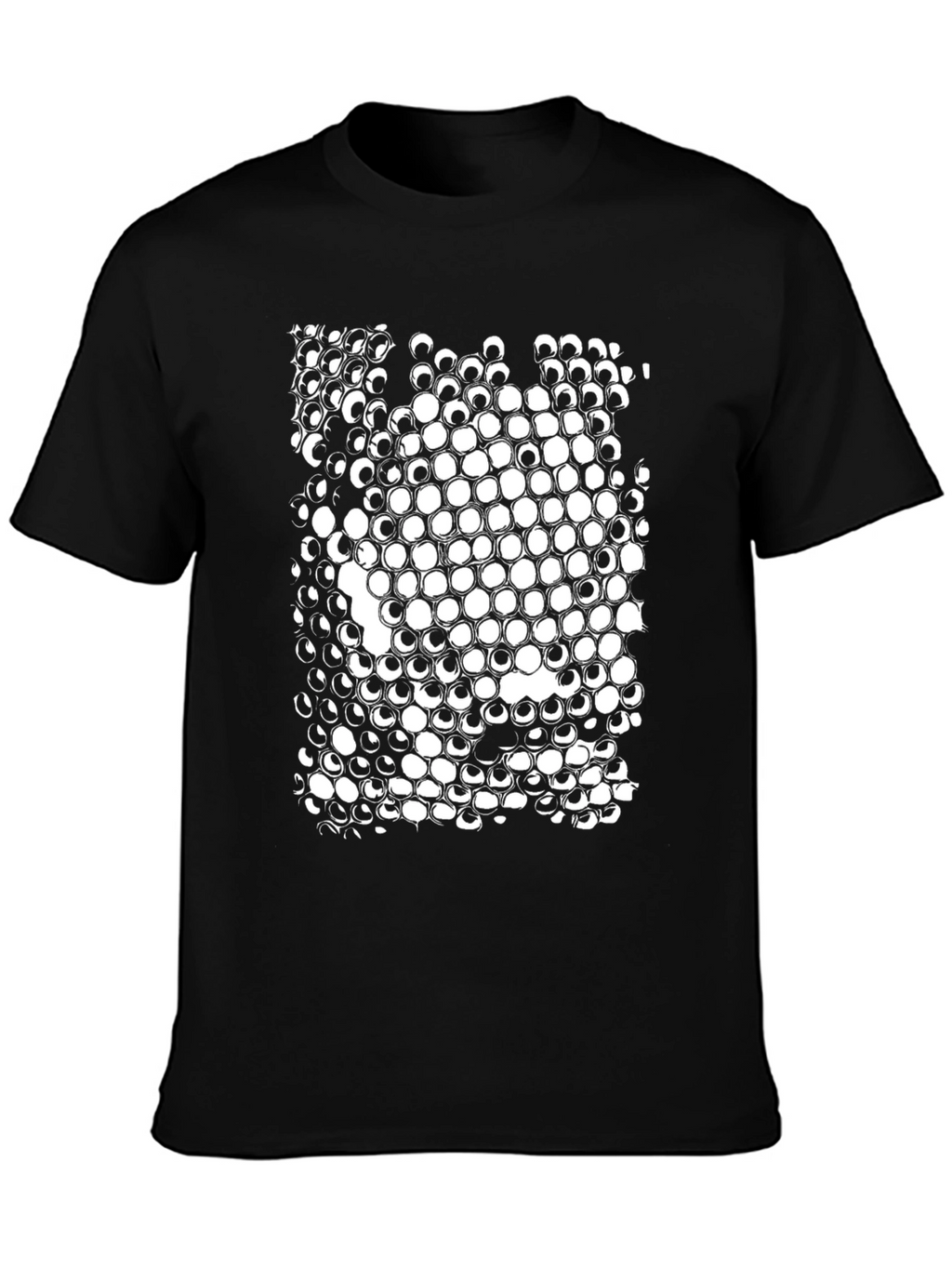 Optical Illusion T-Shirt - Black Cotton Tee