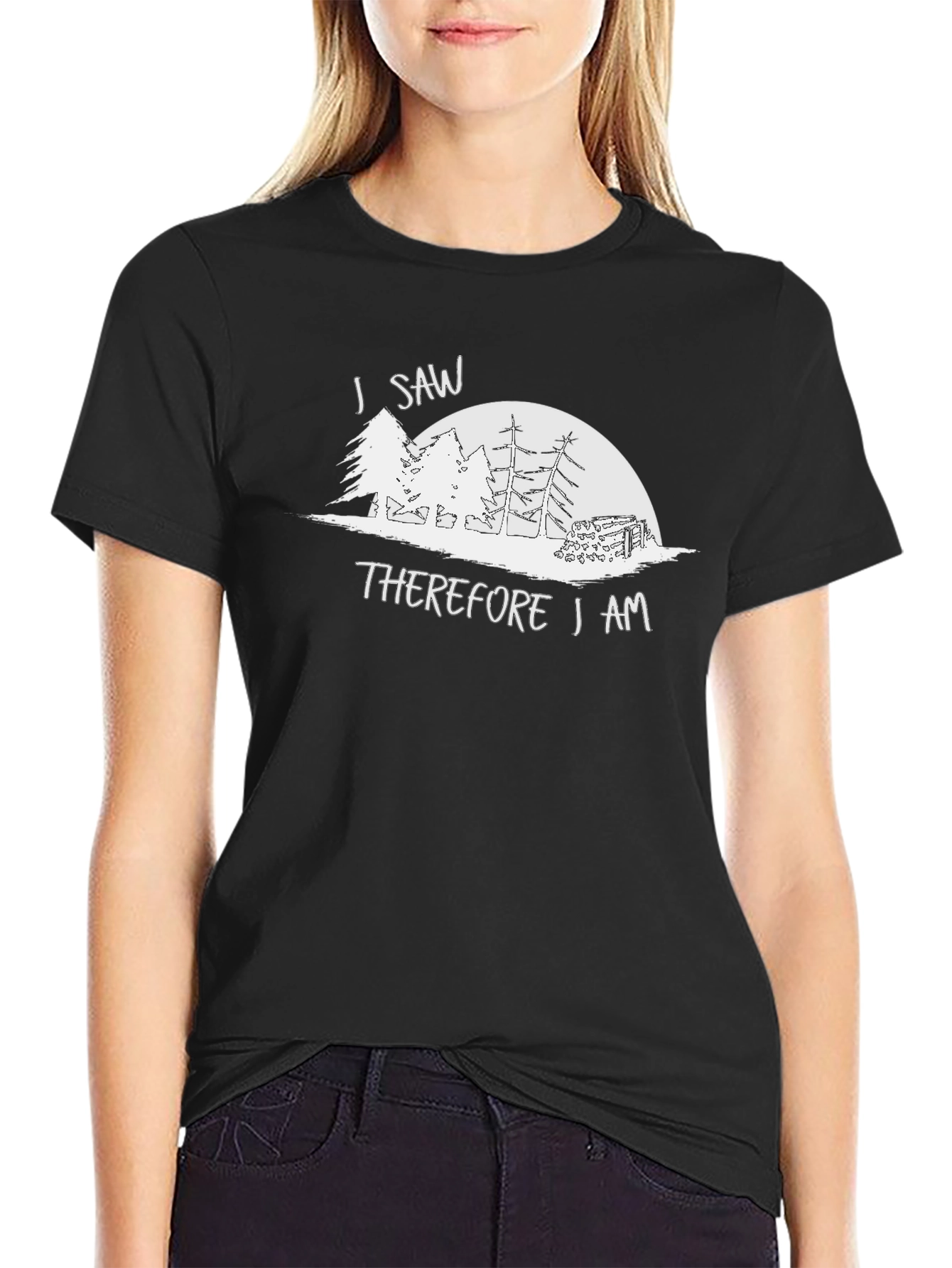 I Saw Therefore I Am Graphic Tee - Black