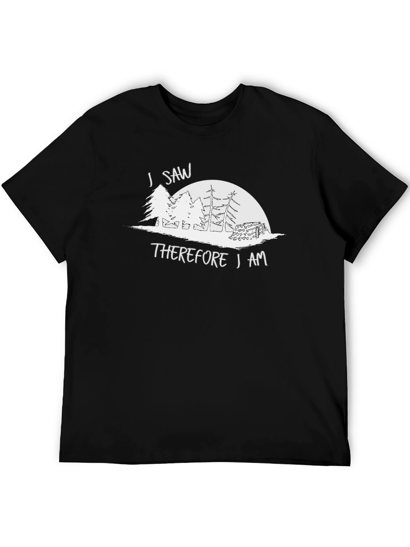 I Saw Therefore I Am Graphic Tee - Black