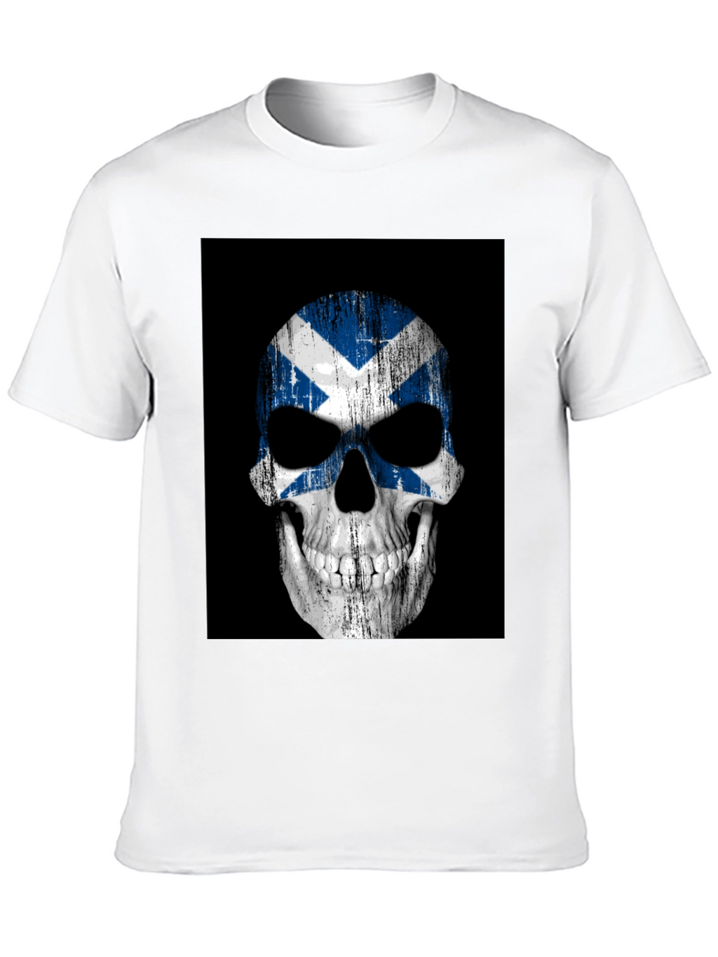 Scottish Flag Skull Graphic Tee