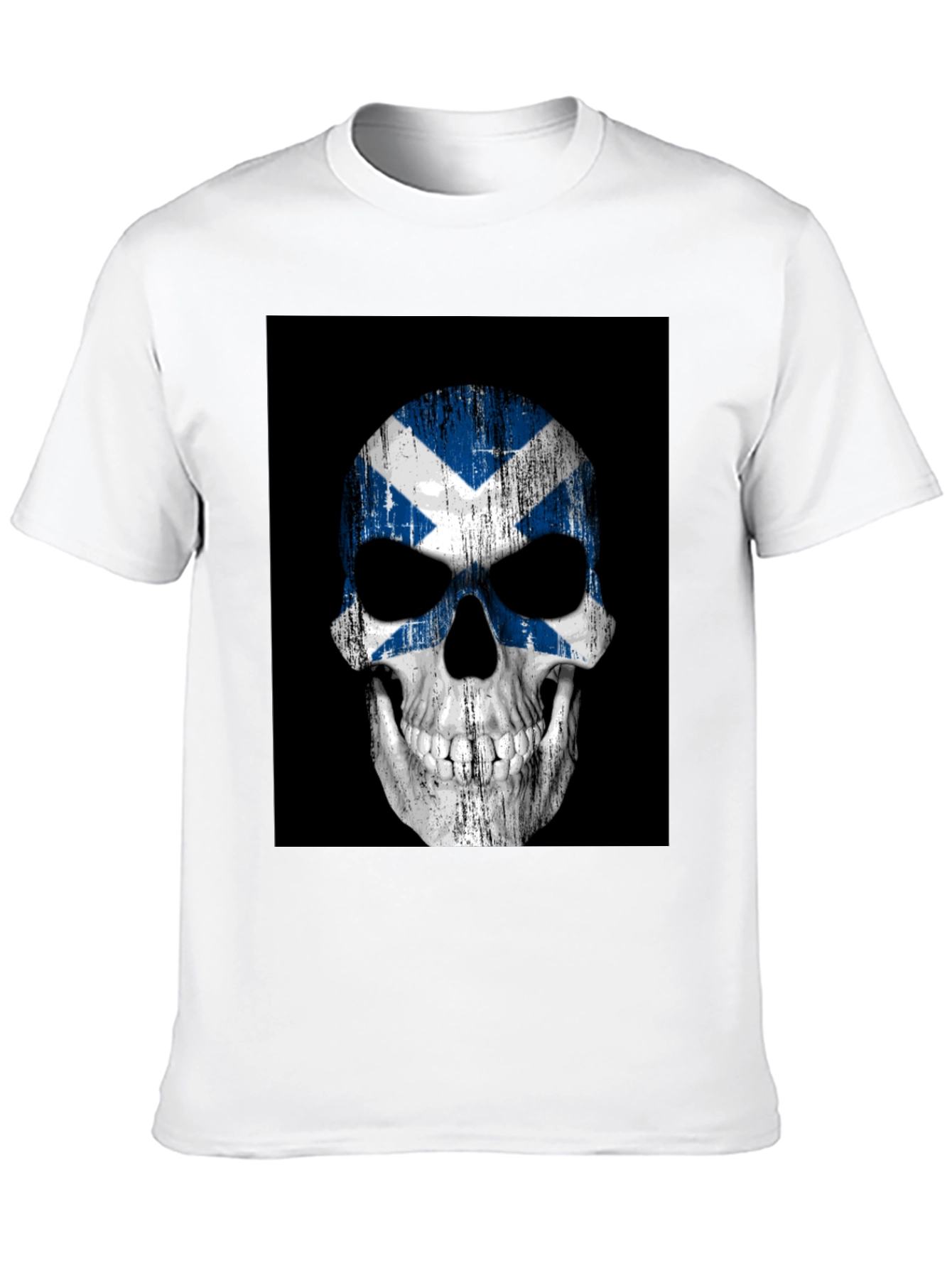 Scottish Flag Skull Graphic Tee