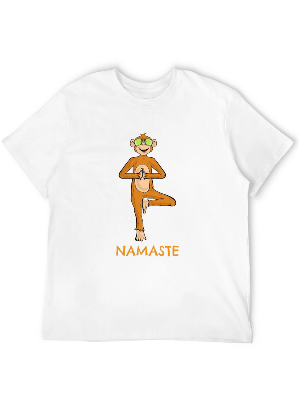 Yoga Monkey Namaste Black T-Shirt