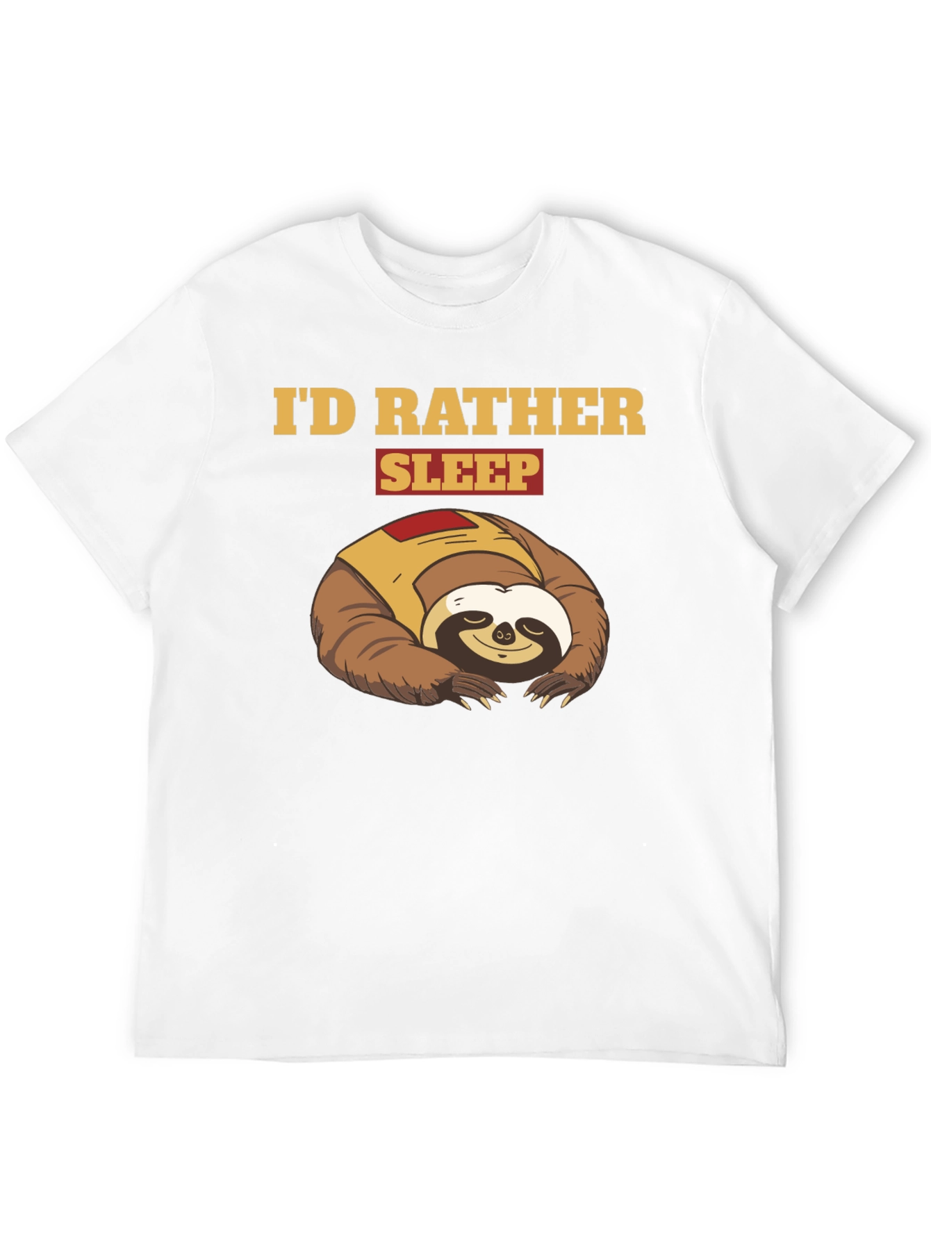 Id Rather Sleep Sloth Graphic T-Shirt