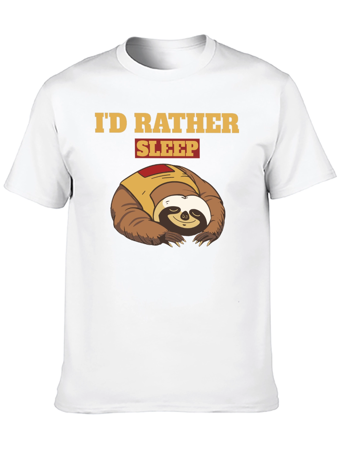 Id Rather Sleep Sloth Graphic T-Shirt