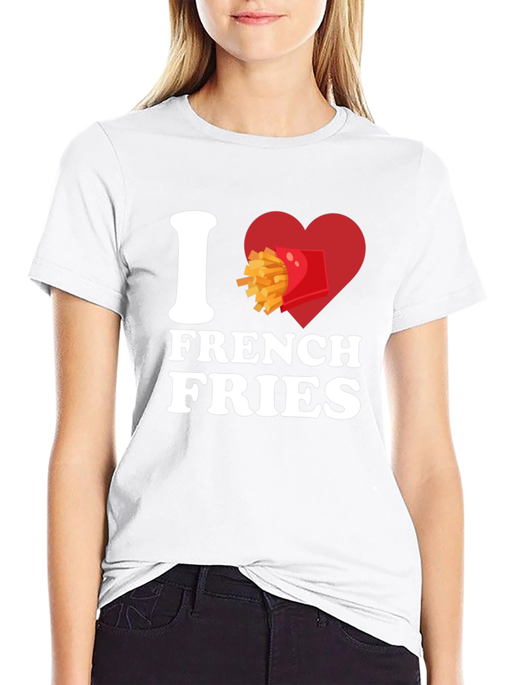 I Heart French Fries Graphic T-Shirt