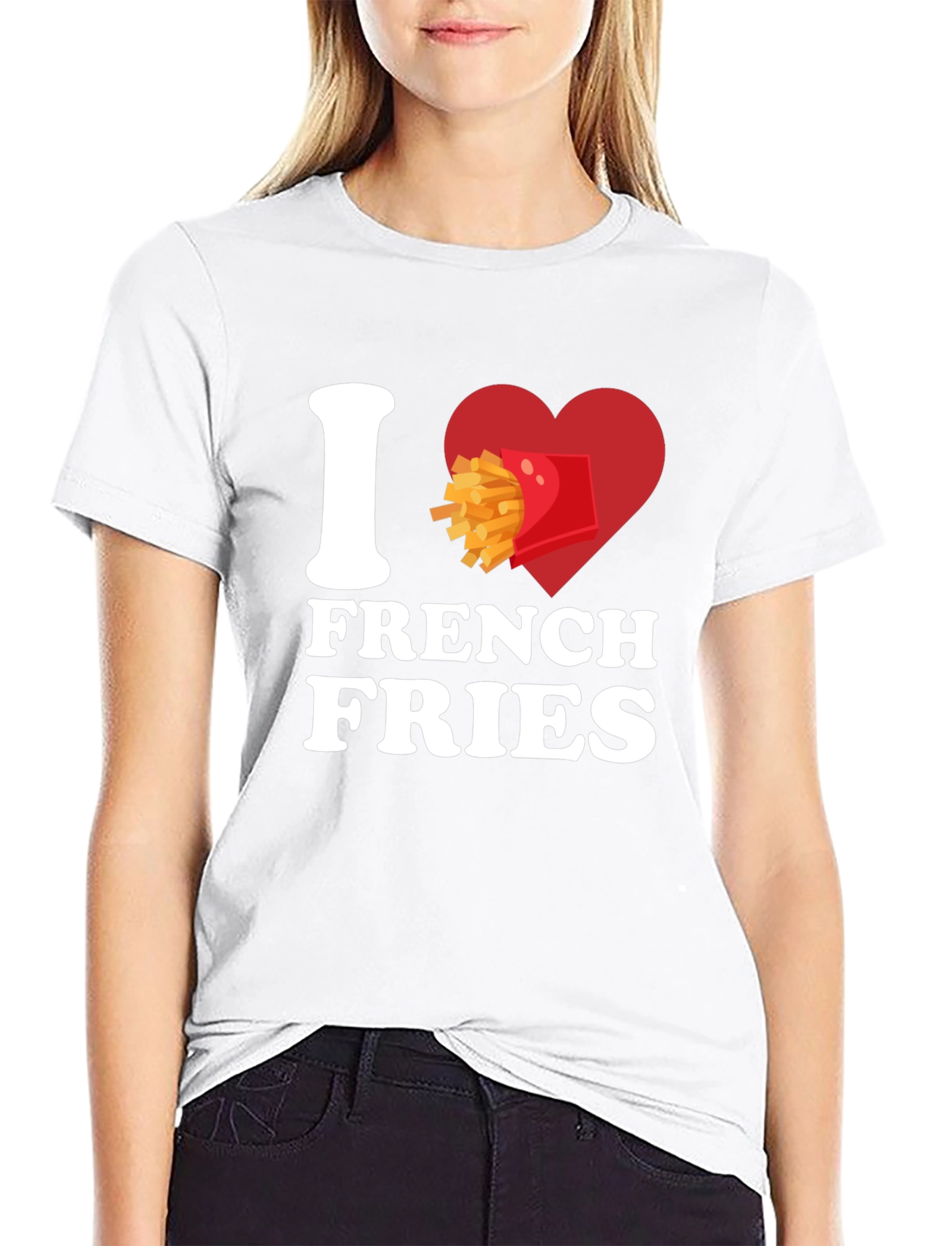 I Heart French Fries Graphic T-Shirt