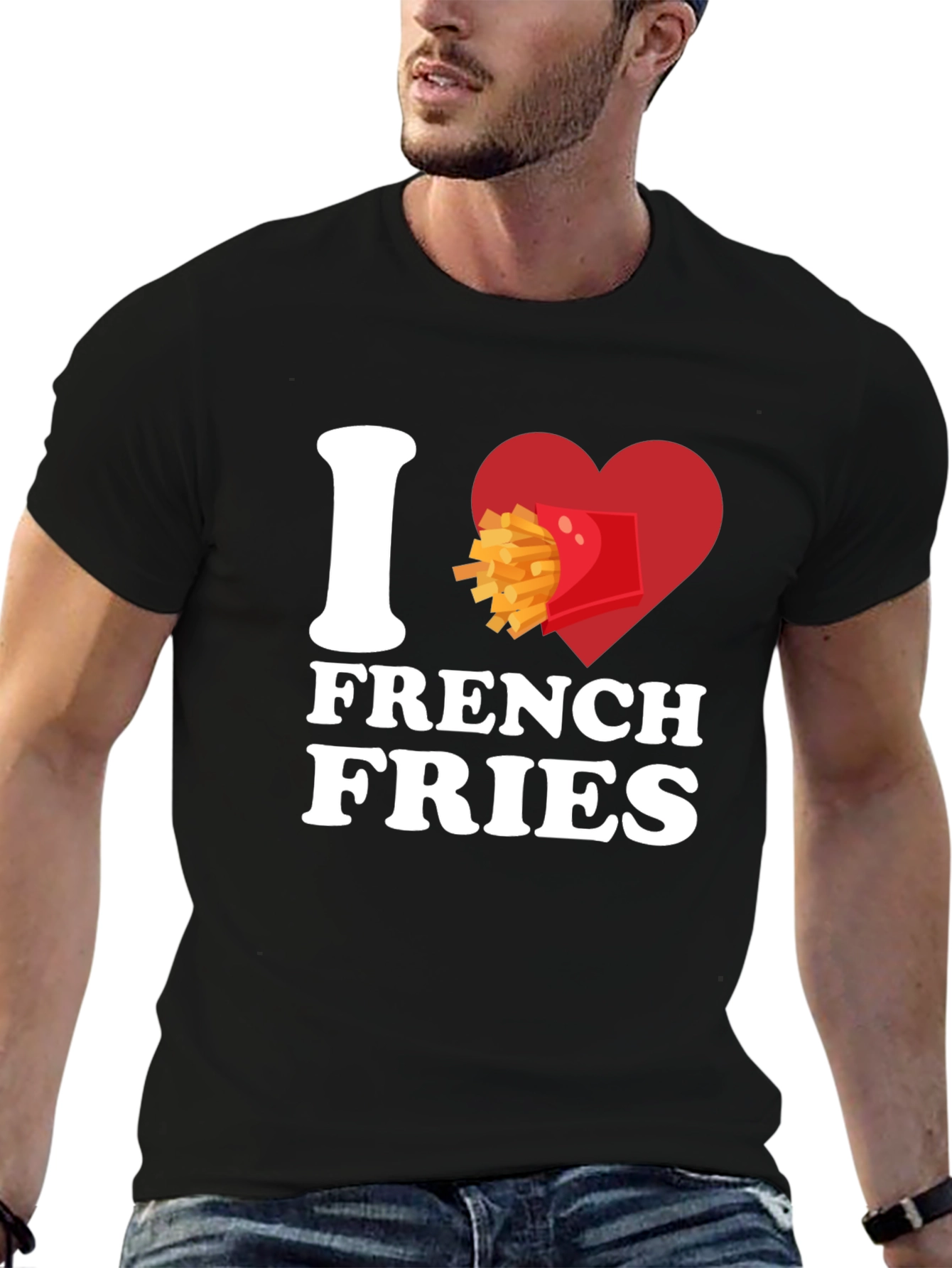I Heart French Fries Graphic T-Shirt