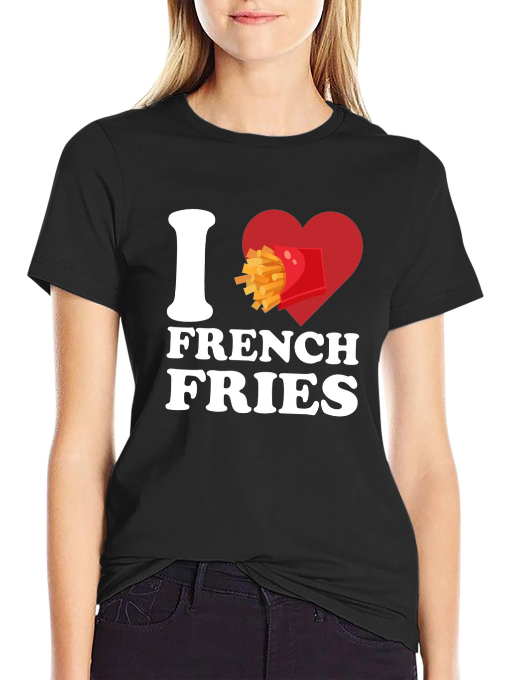 I Heart French Fries Graphic T-Shirt