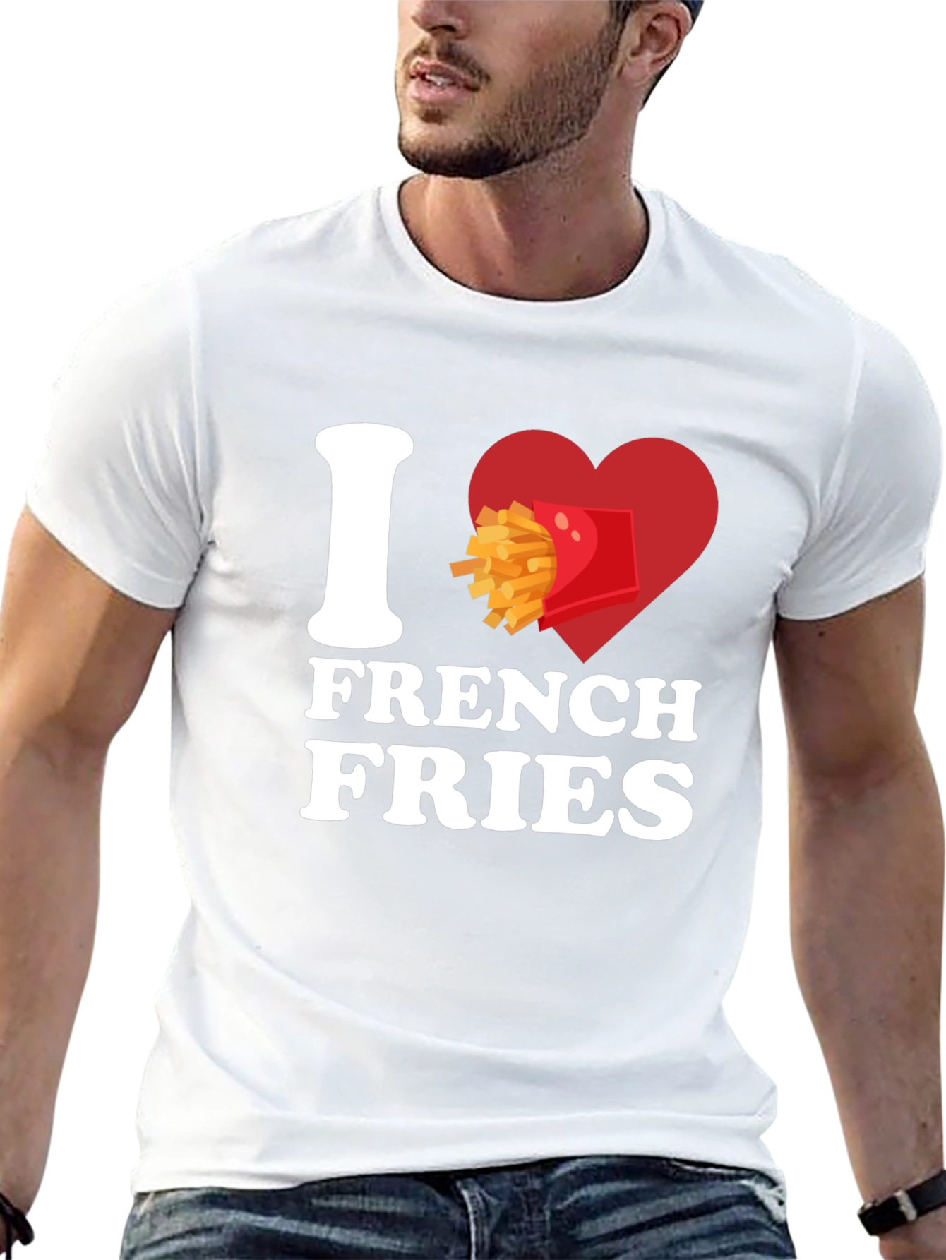 I Heart French Fries Graphic T-Shirt