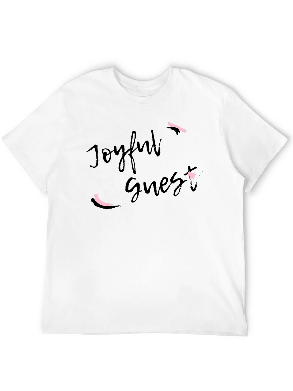 Joyful Guest Graphic Tee - Stylish Unisex Black T-Shirt