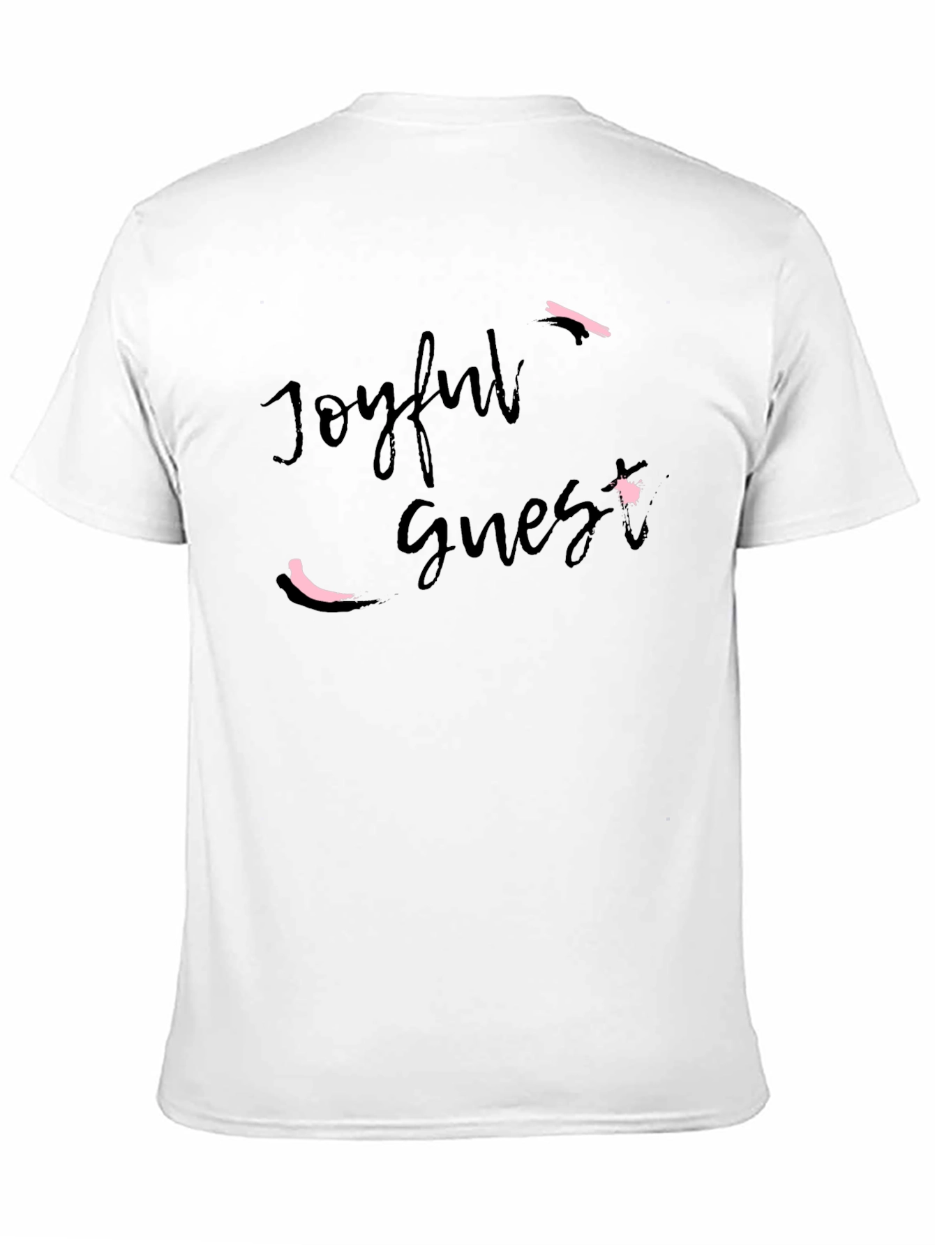 Joyful Guest Graphic Tee - Stylish Unisex Black T-Shirt