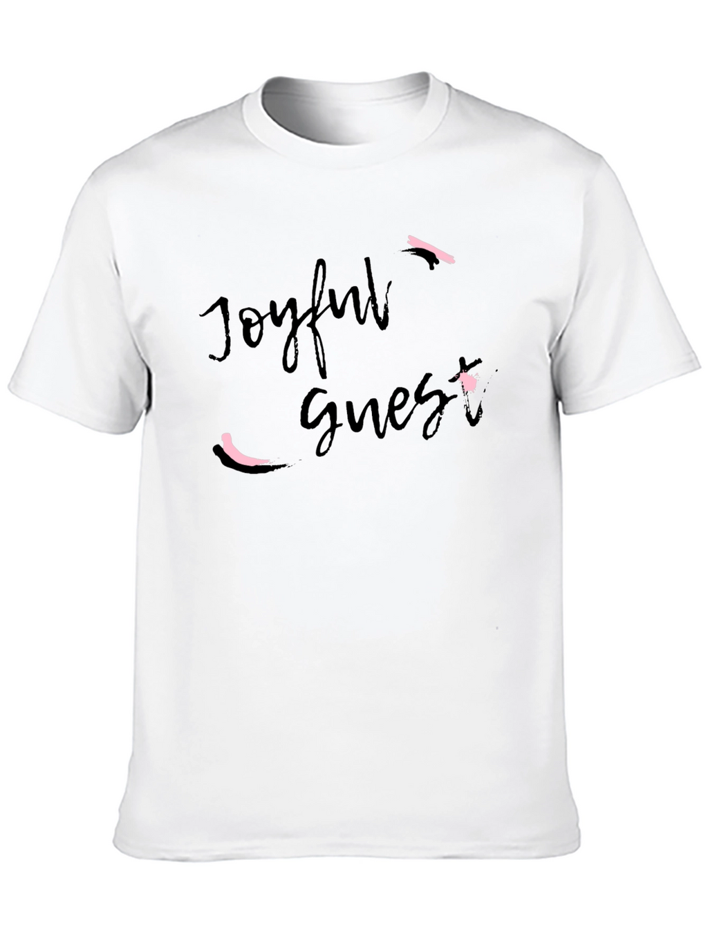 Joyful Guest Graphic Tee - Stylish Unisex Black T-Shirt