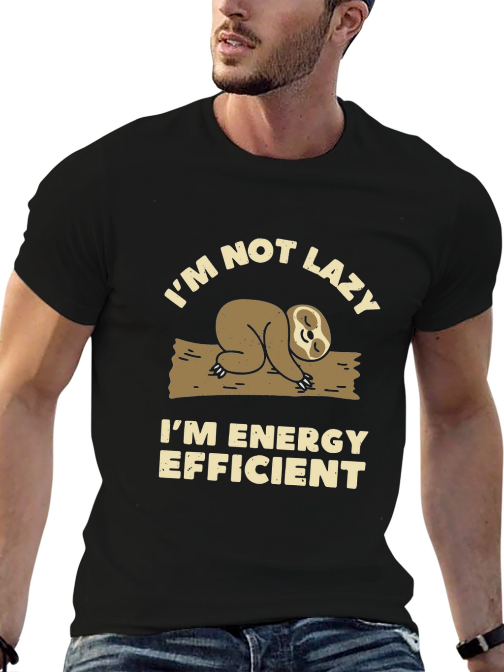 Funny Sloth T-Shirt - Im Not Lazy Energy Efficient