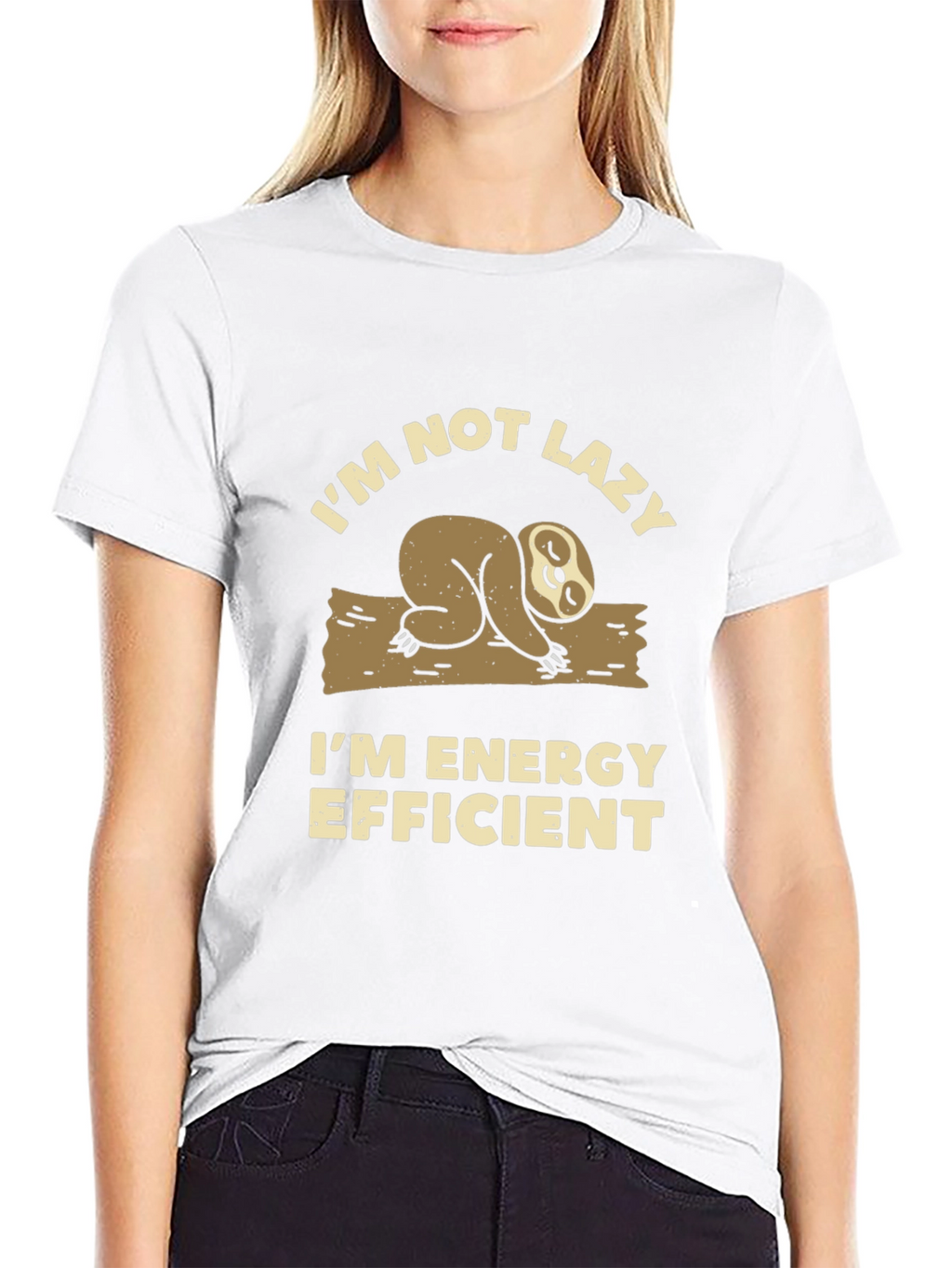 Funny Sloth T-Shirt - Im Not Lazy Energy Efficient