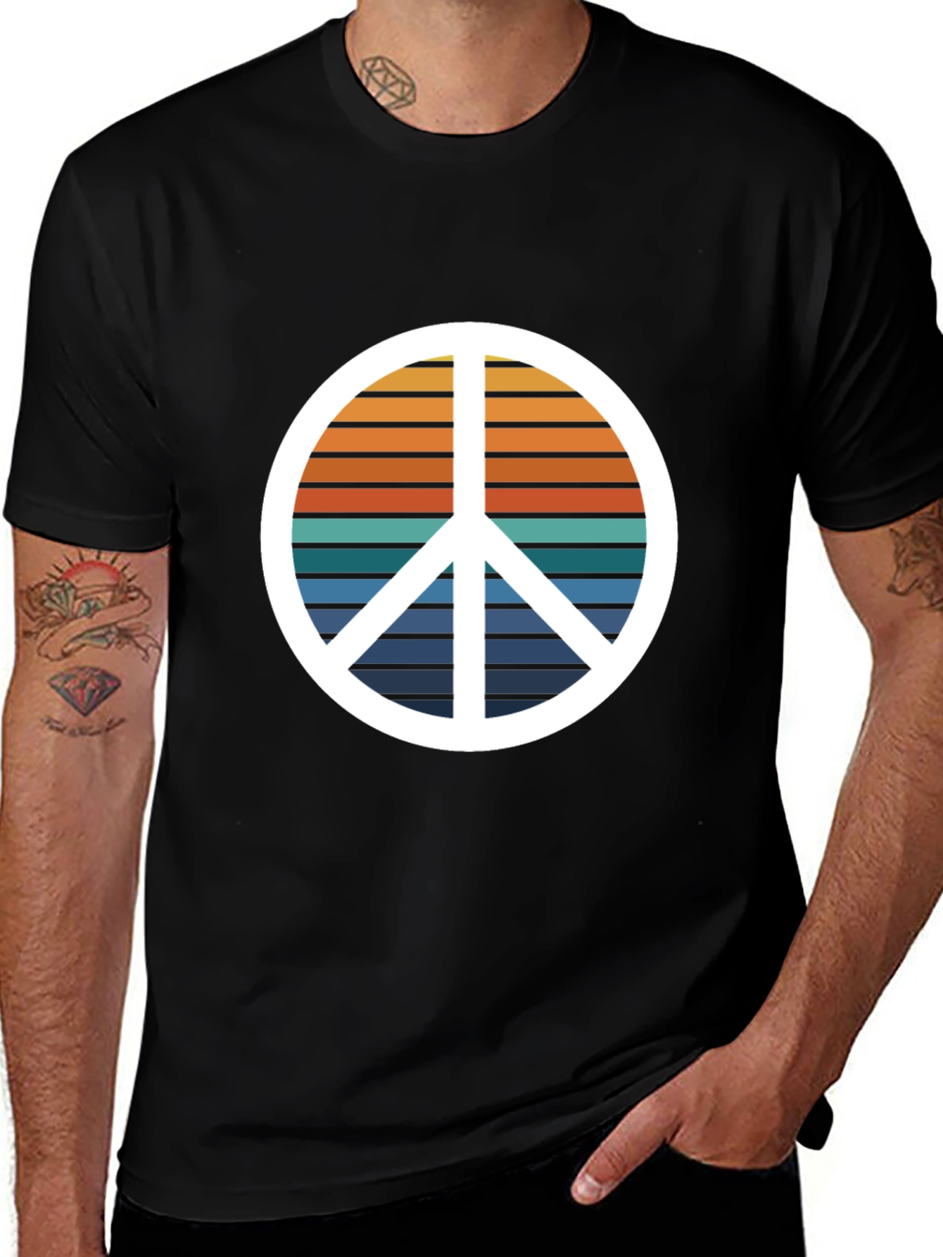 Retro Peace Sign Graphic Tee - Vintage Style T-Shirt