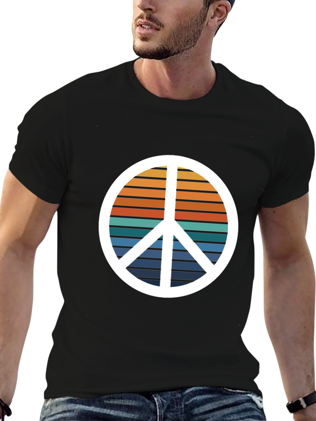 Retro Peace Sign Graphic Tee - Vintage Style T-Shirt
