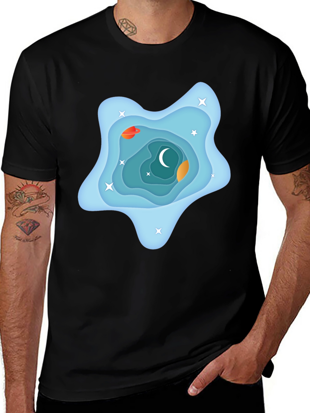 Galaxy Dream T-Shirt - Black Cotton Tee