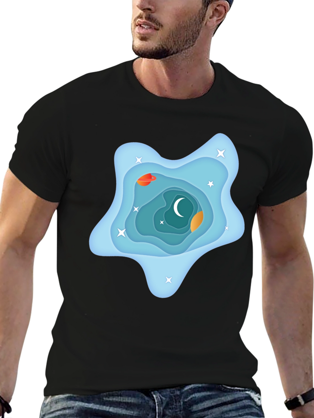 Galaxy Dream T-Shirt - Black Cotton Tee