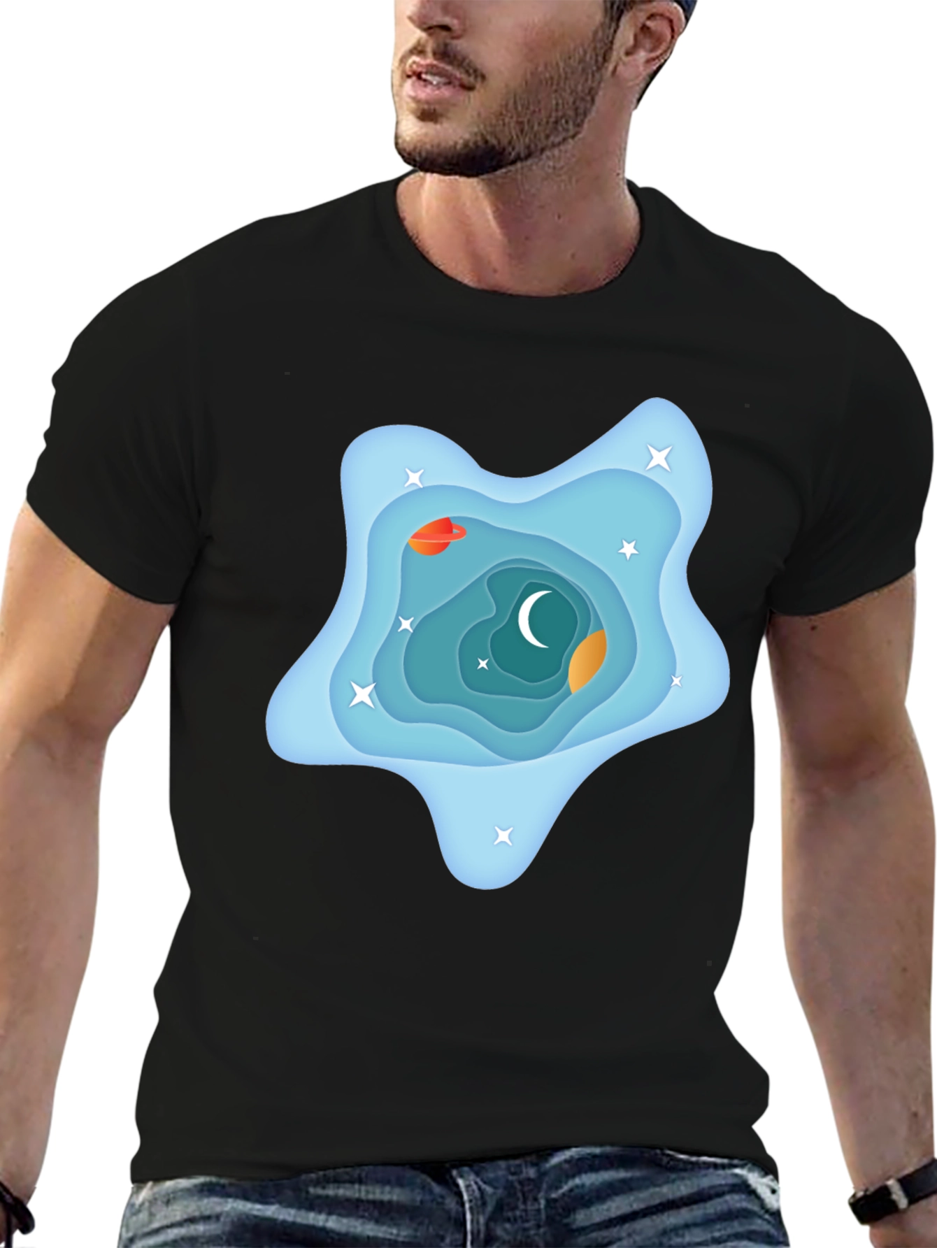 Galaxy Dream T-Shirt - Black Cotton Tee