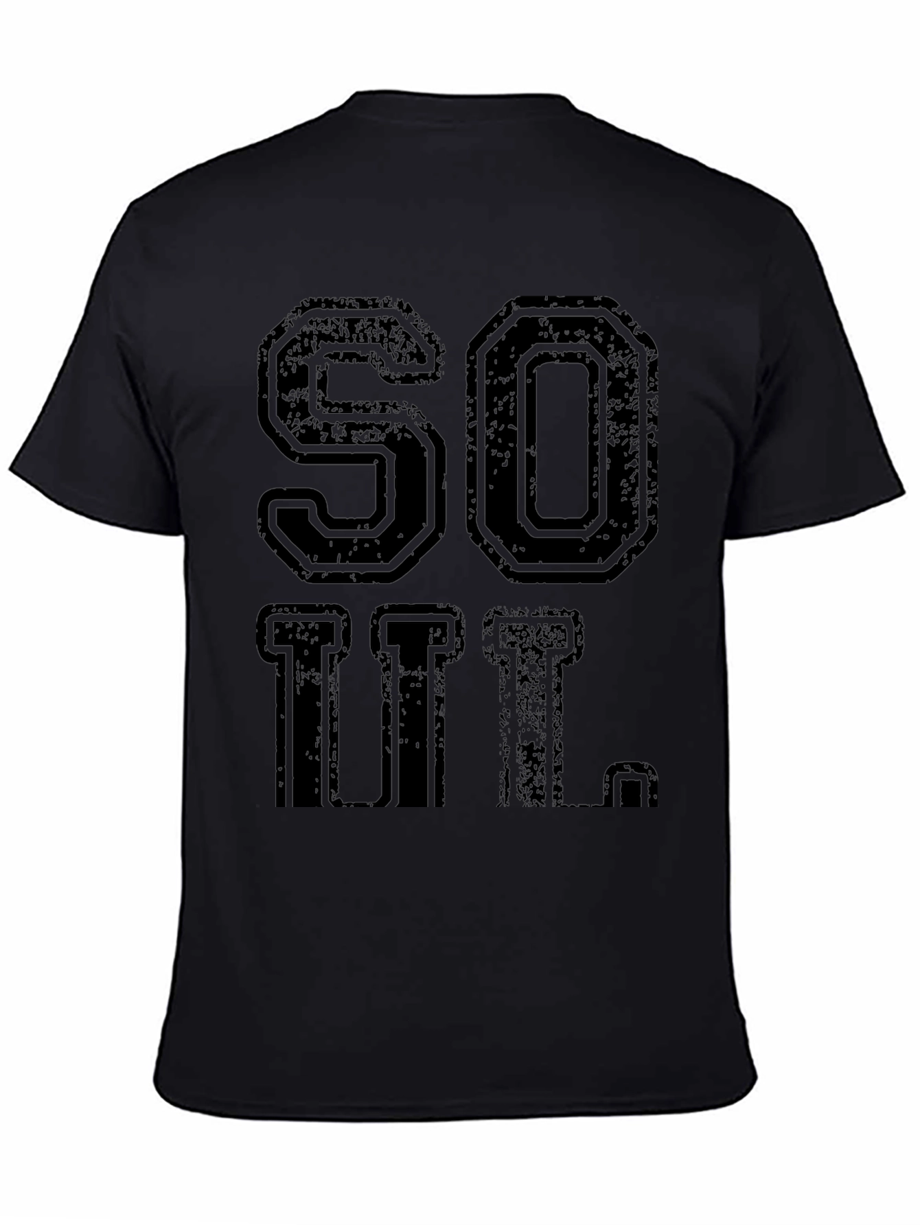 Vintage Style SOUL Black Graphic T-Shirt