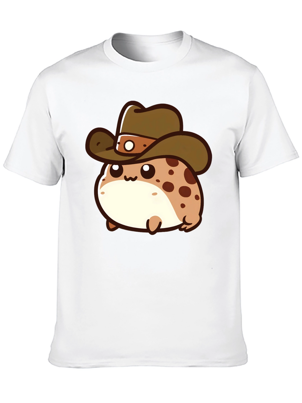 Cartoon Cowboy Frog T-Shirt - Black