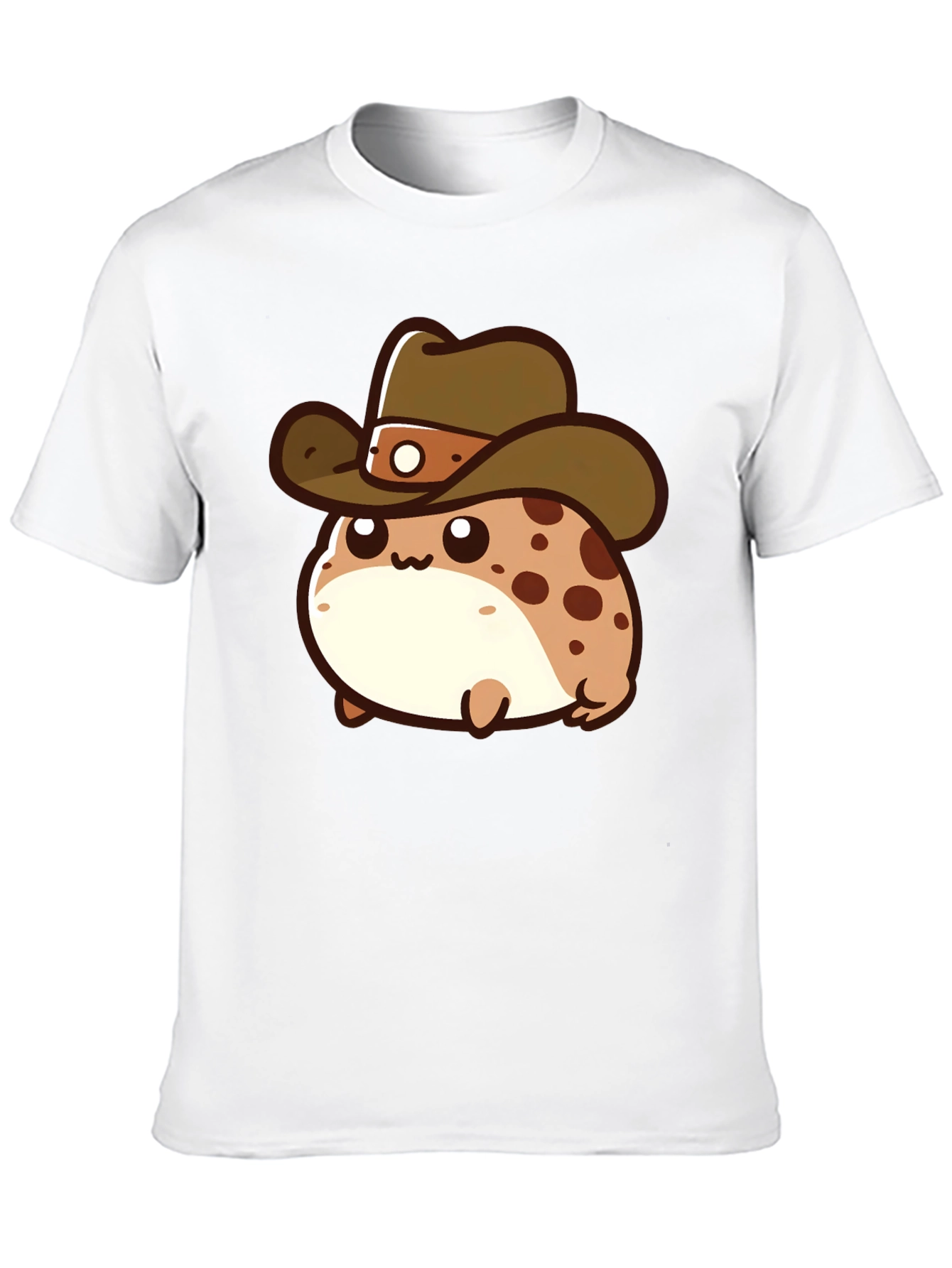 Cartoon Cowboy Frog T-Shirt - Black