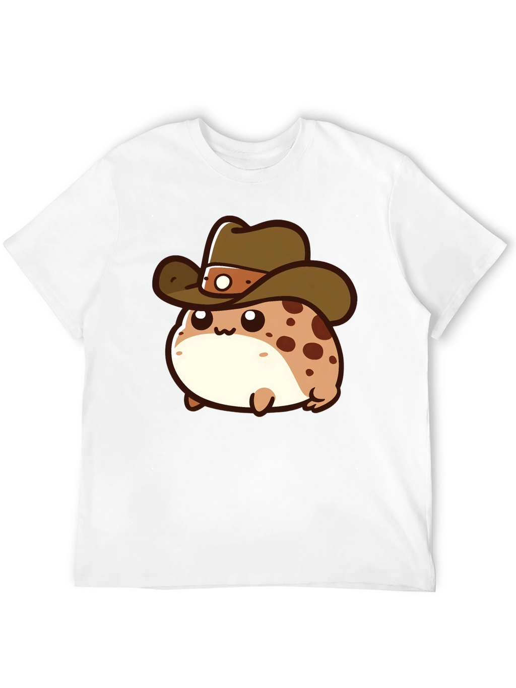Cartoon Cowboy Frog T-Shirt - Black