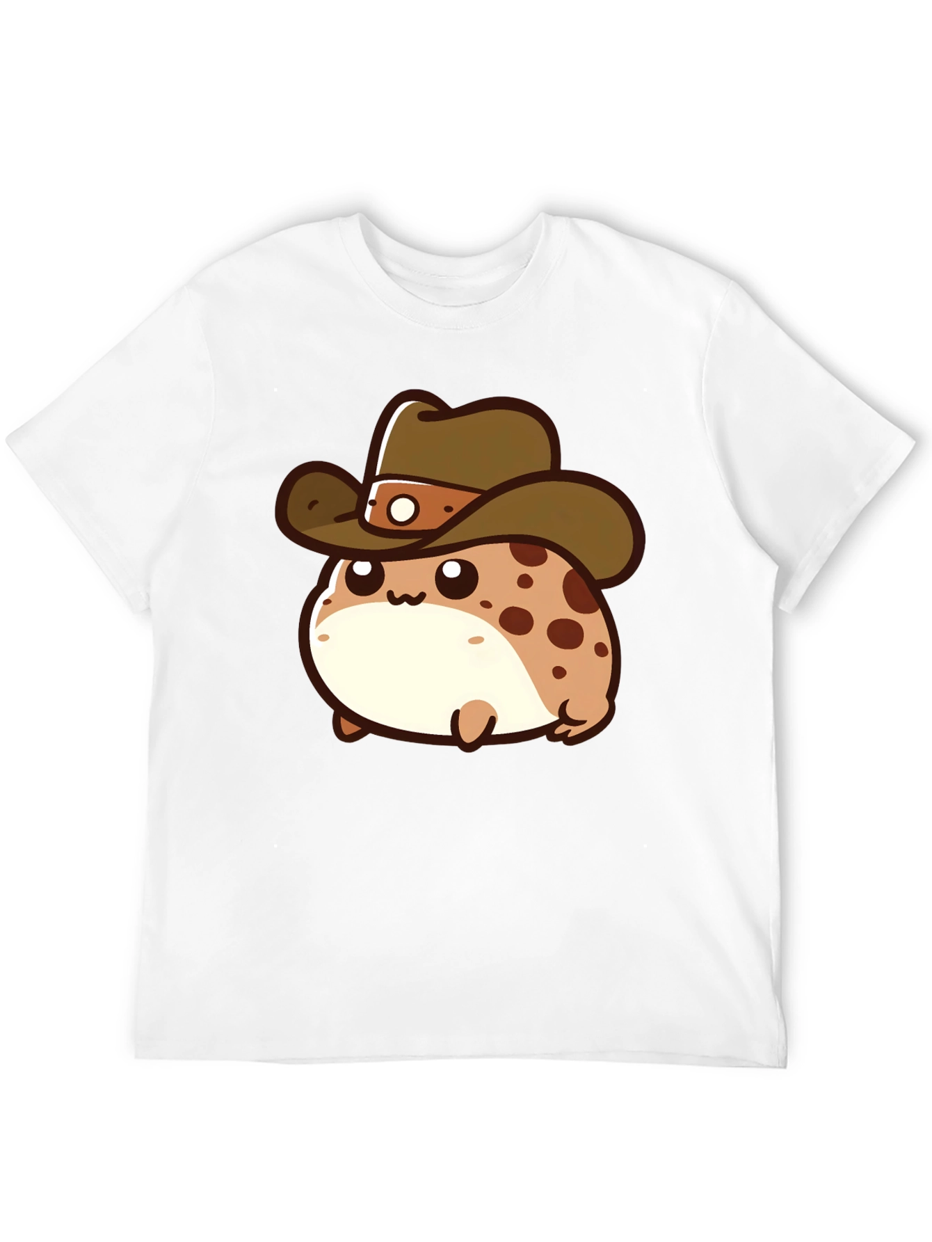 Cartoon Cowboy Frog T-Shirt - Black