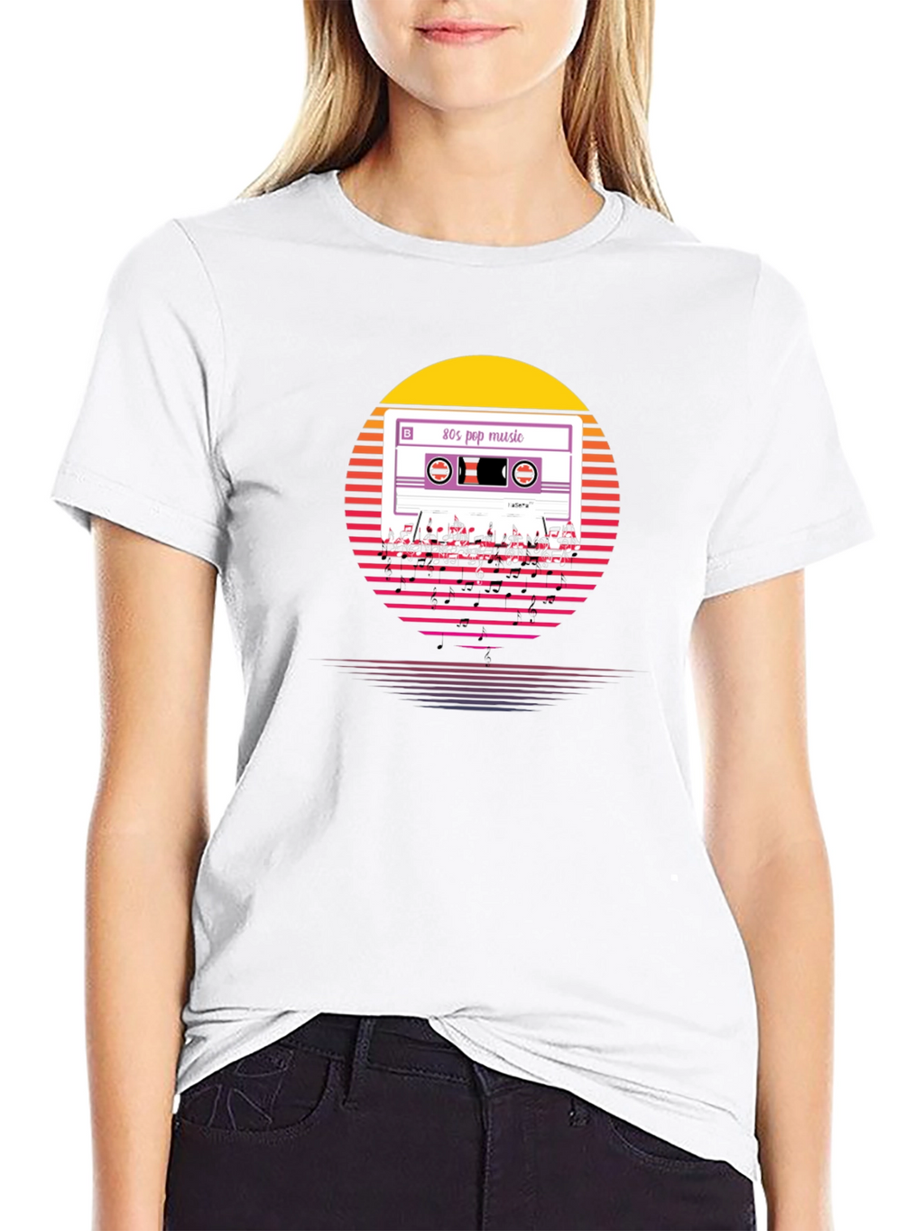 80s Pop Music Cassette T-Shirt Retro Style