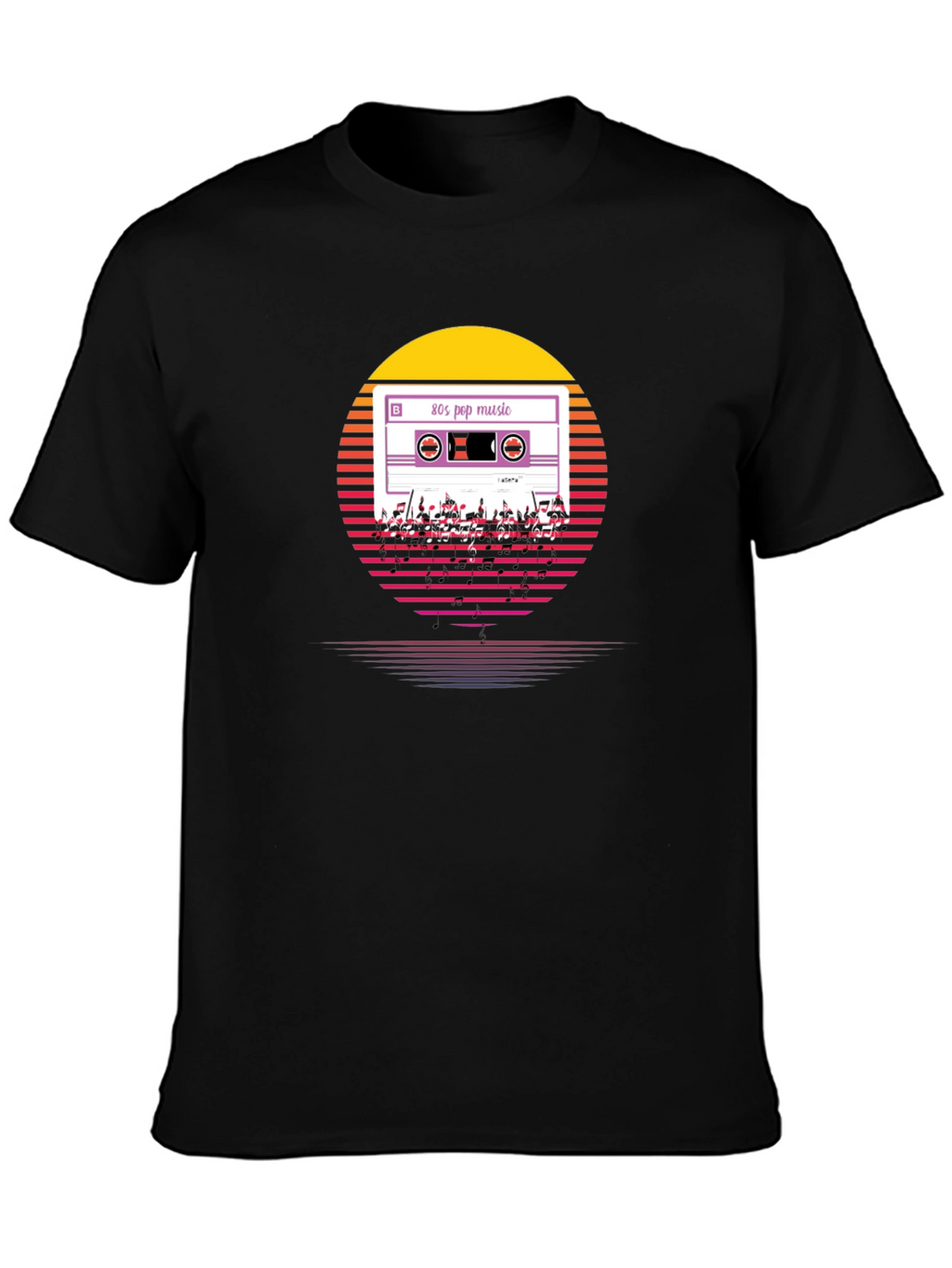 80s Pop Music Cassette T-Shirt Retro Style