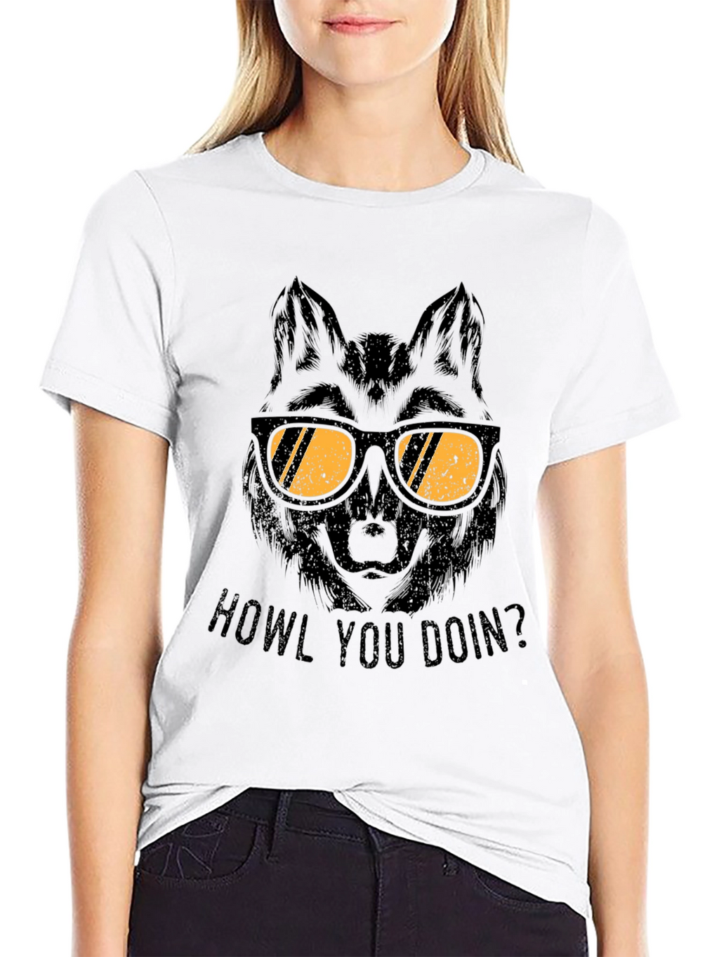 Wolf in Sunglasses T-Shirt - Howl You Doin?