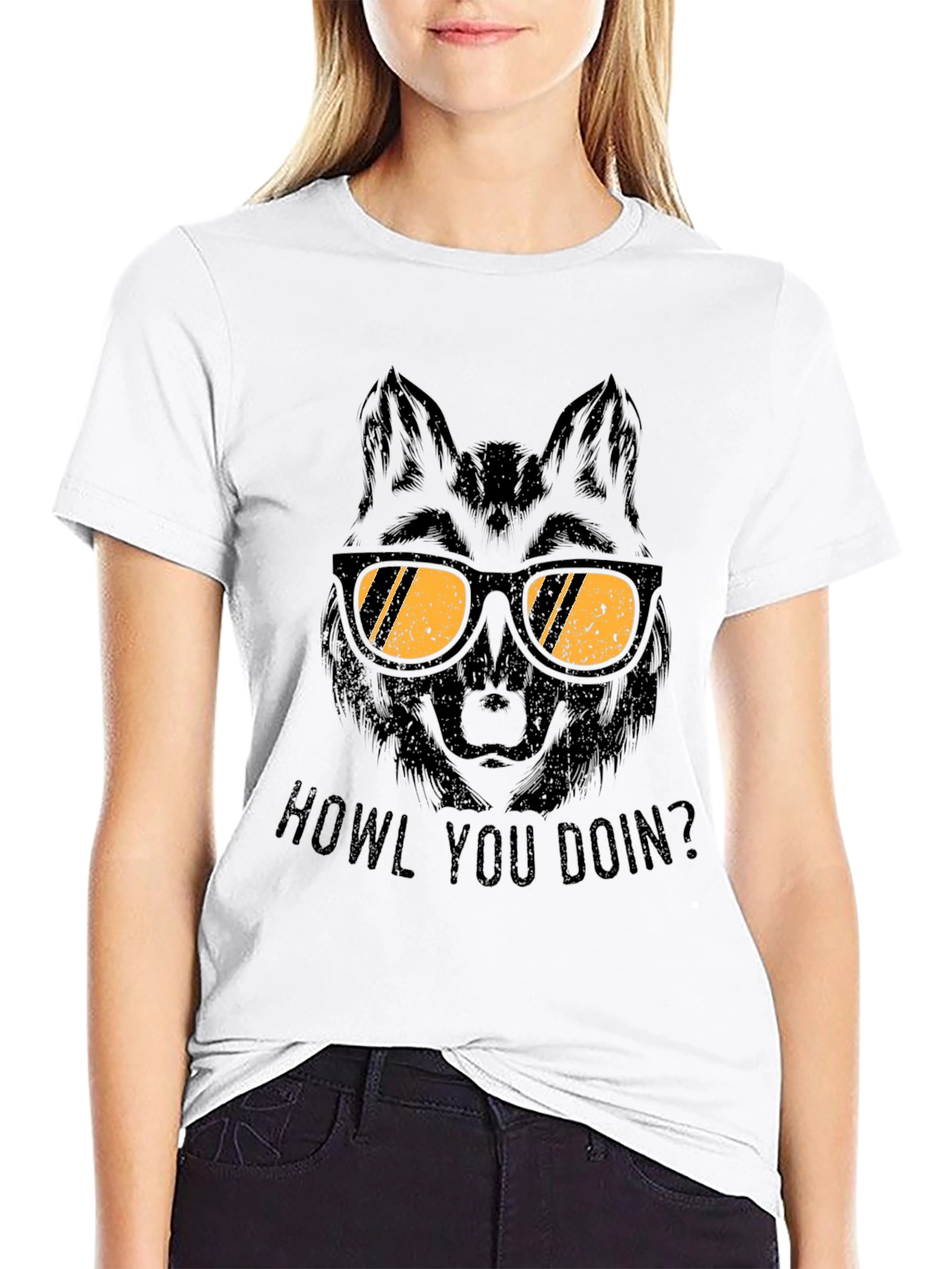 Wolf in Sunglasses T-Shirt - Howl You Doin?