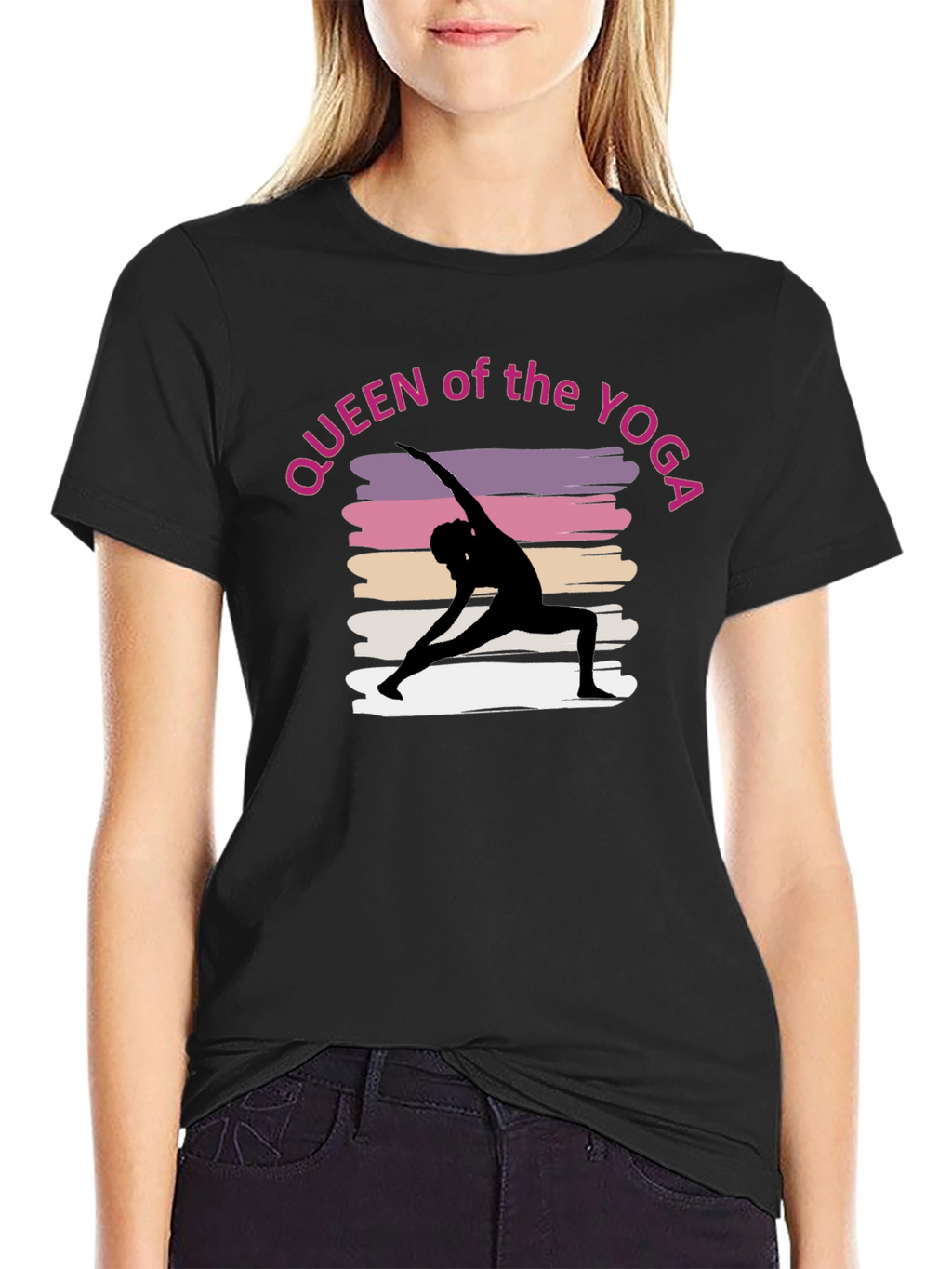 Queen of the Yoga Tee - Black Unisex T-Shirt