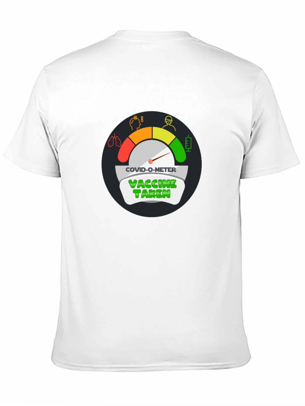 COVID-O-Meter Vaccine Taken Black T-Shirt