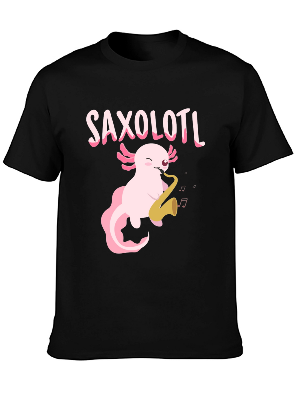 Saxolotl T-Shirt - Axolotl Playing Saxophone Tee