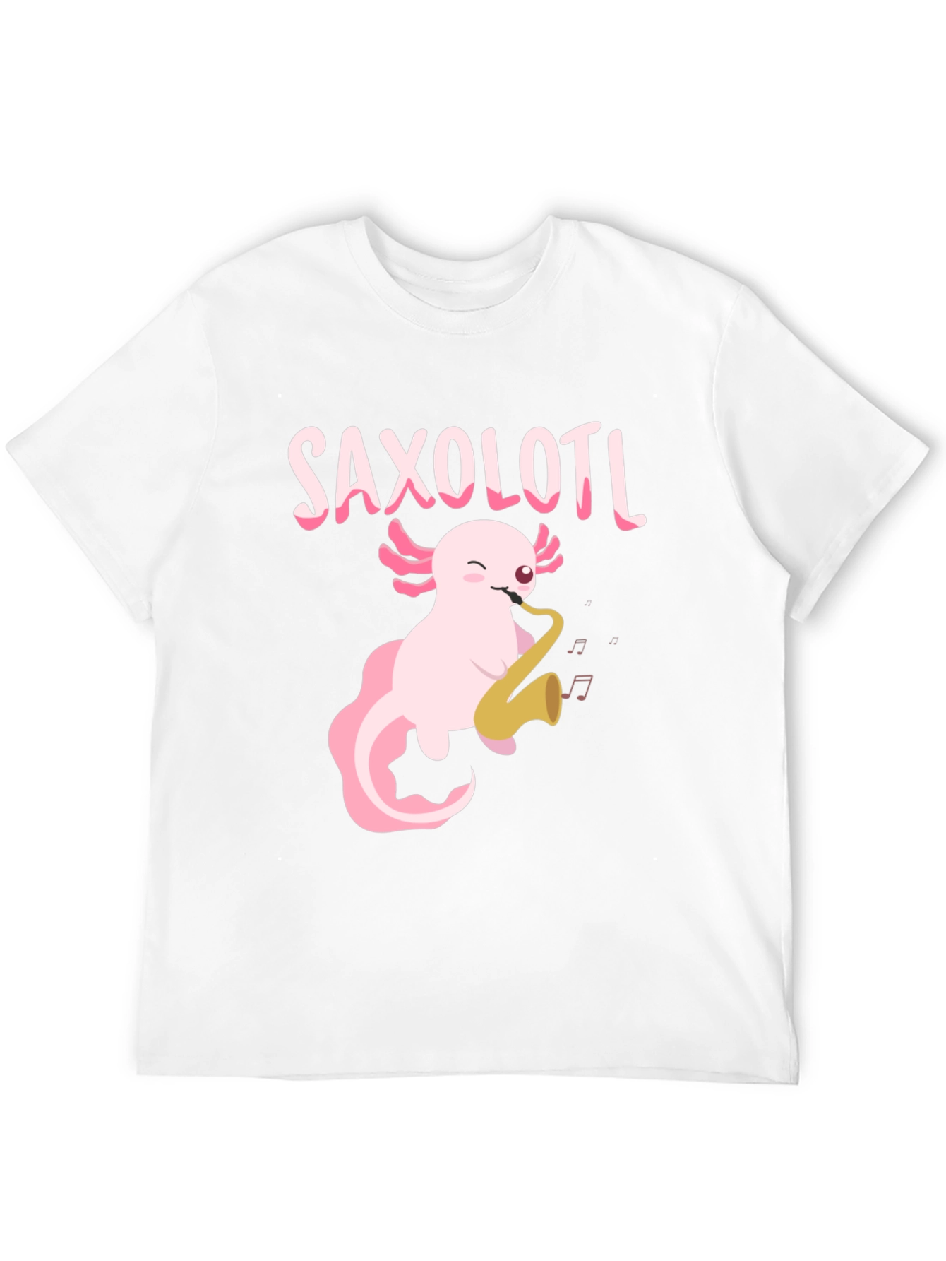 Saxolotl T-Shirt - Axolotl Playing Saxophone Tee