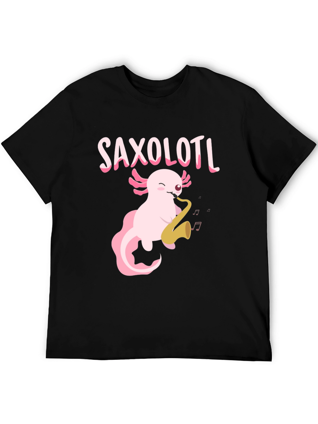 Saxolotl T-Shirt - Axolotl Playing Saxophone Tee