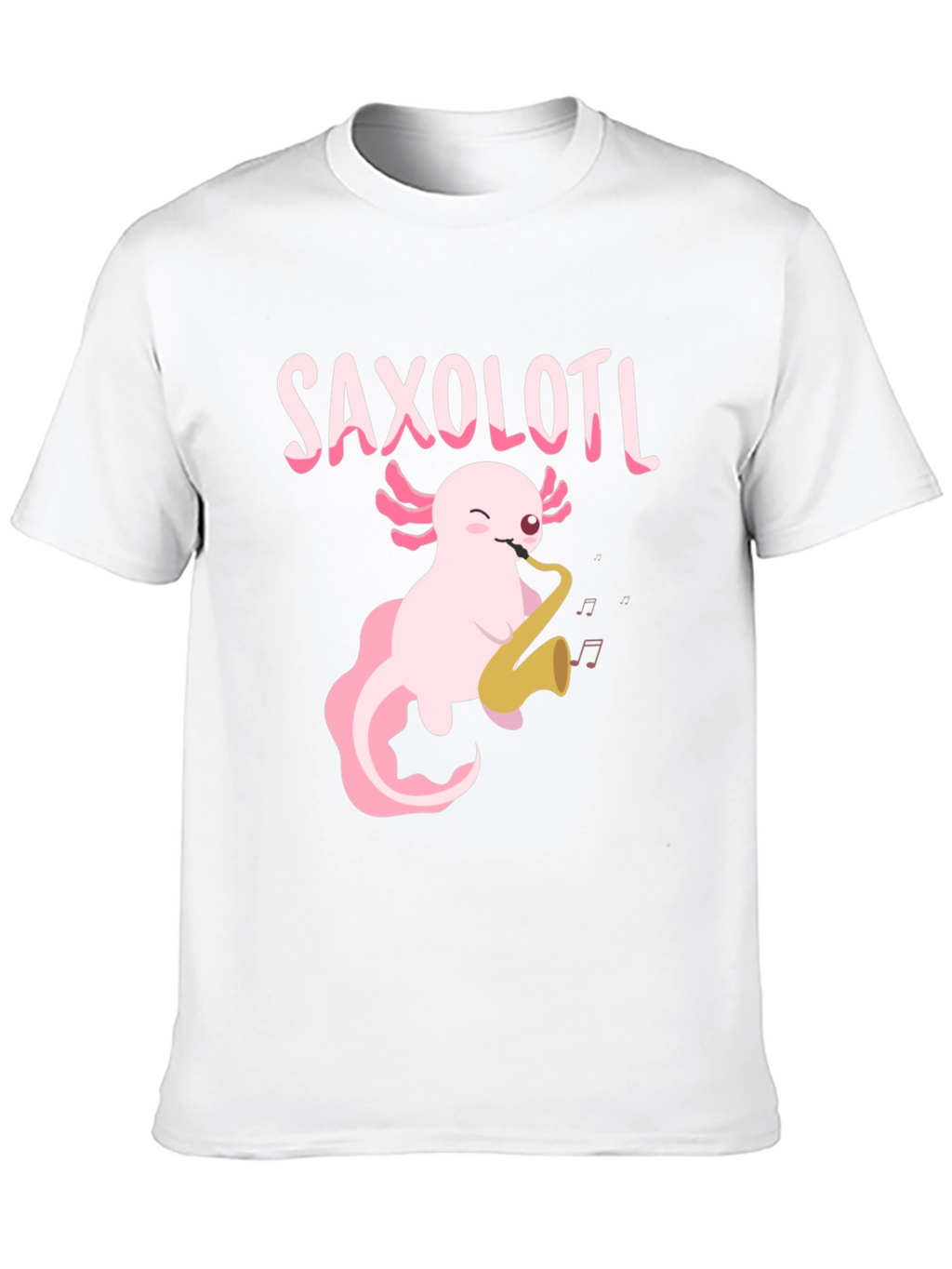 Saxolotl T-Shirt - Axolotl Playing Saxophone Tee