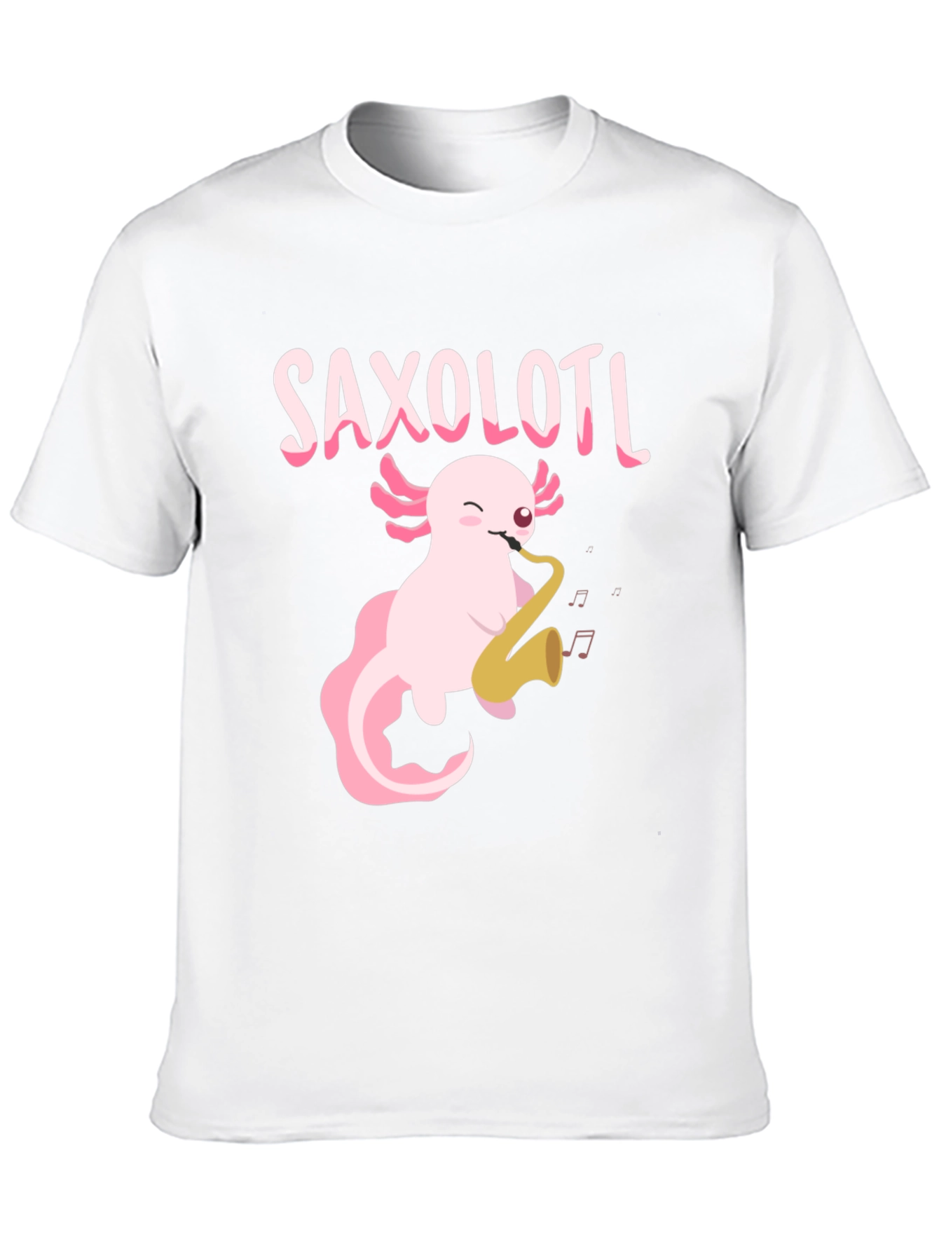 Saxolotl T-Shirt - Axolotl Playing Saxophone Tee
