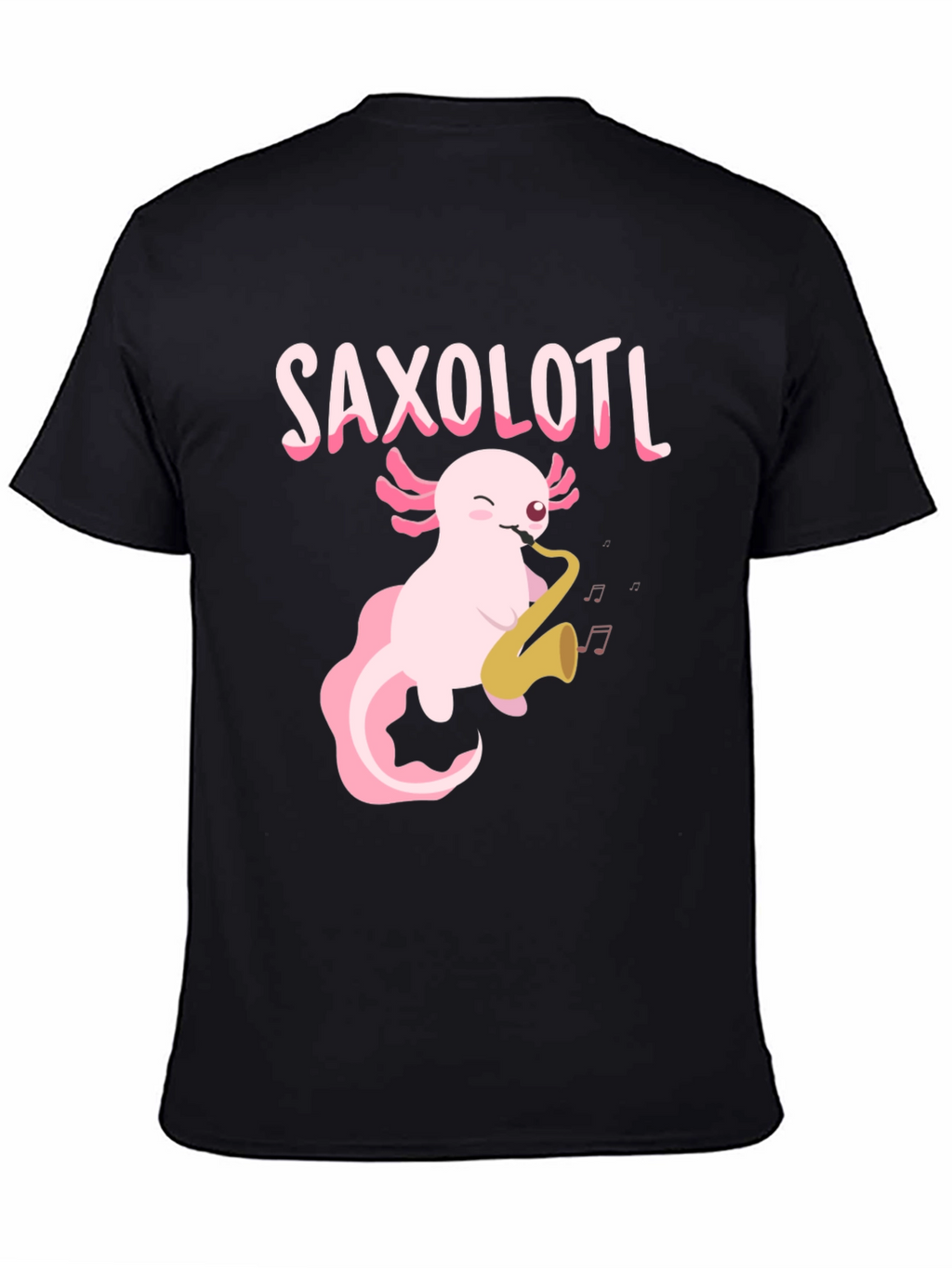 Saxolotl T-Shirt - Axolotl Playing Saxophone Tee