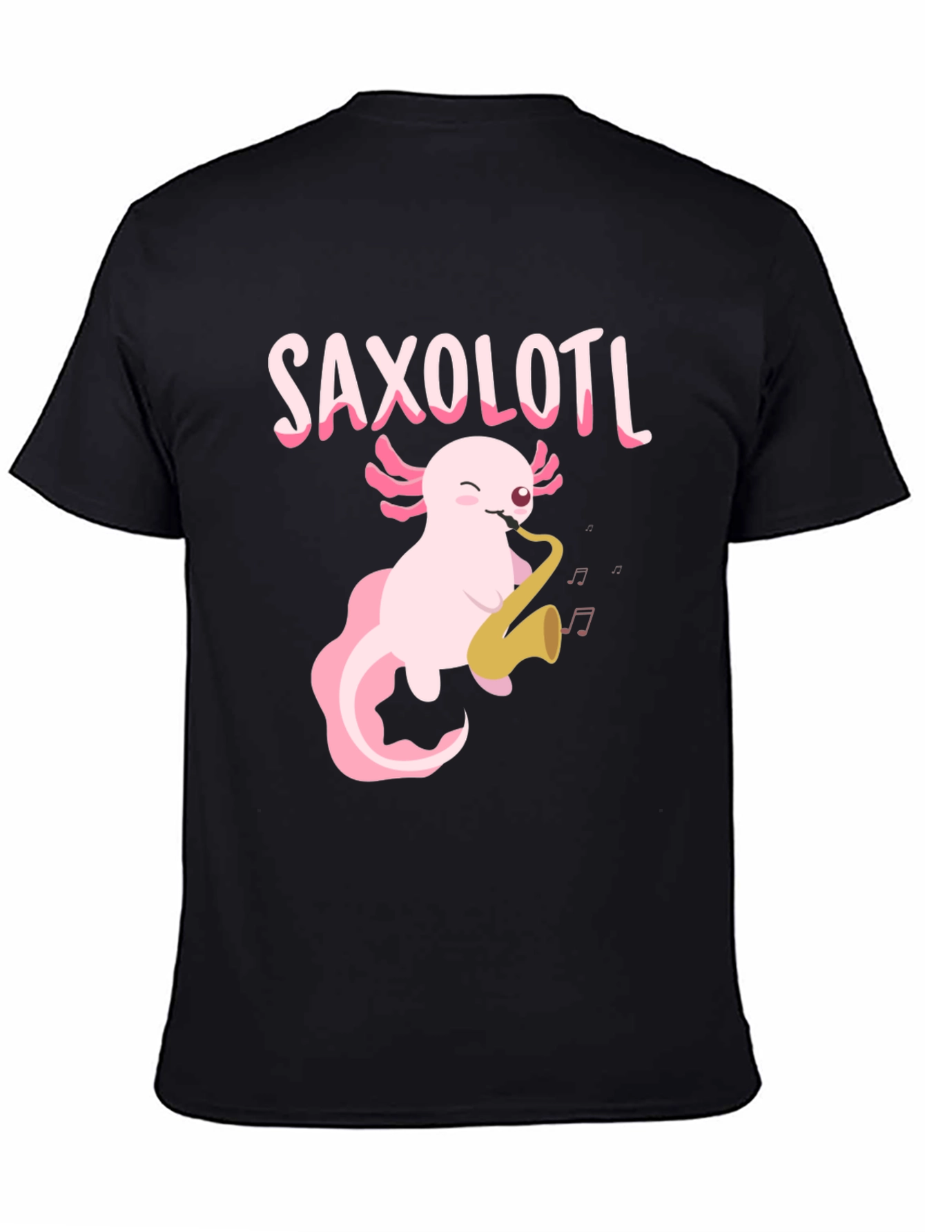 Saxolotl T-Shirt - Axolotl Playing Saxophone Tee